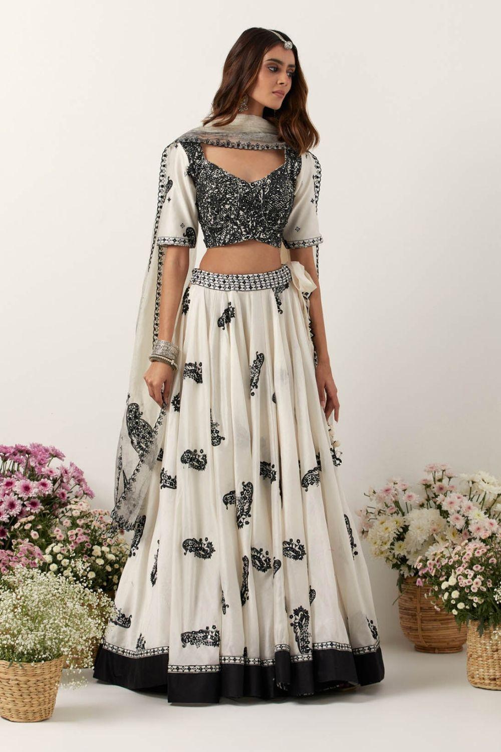Ivory Lehenga Set