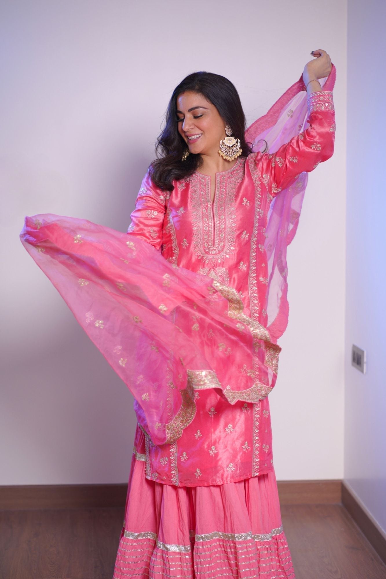 Rati Strip Sharara Set - Shraddha Arya