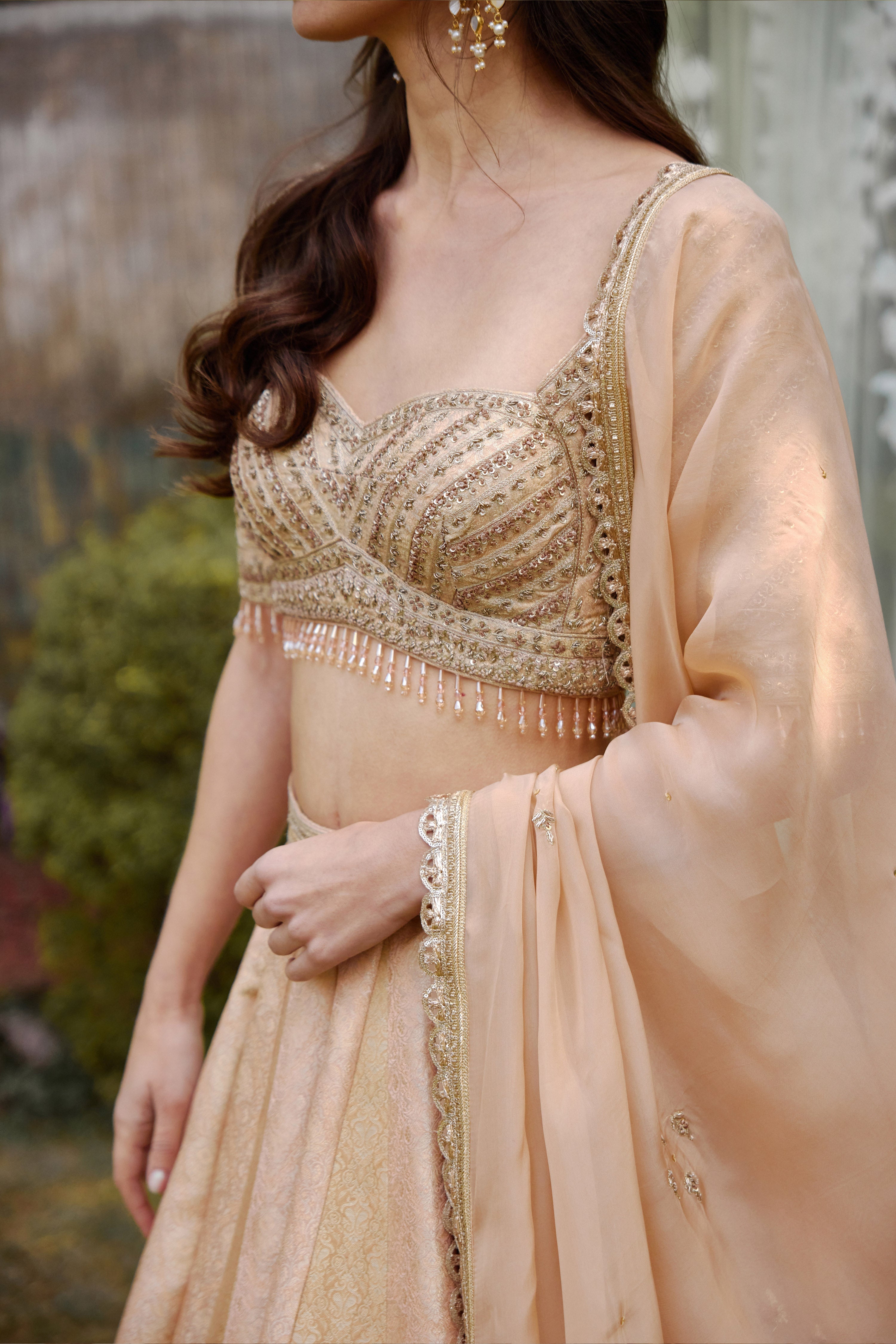 Old Rose Pink Lehenga Set