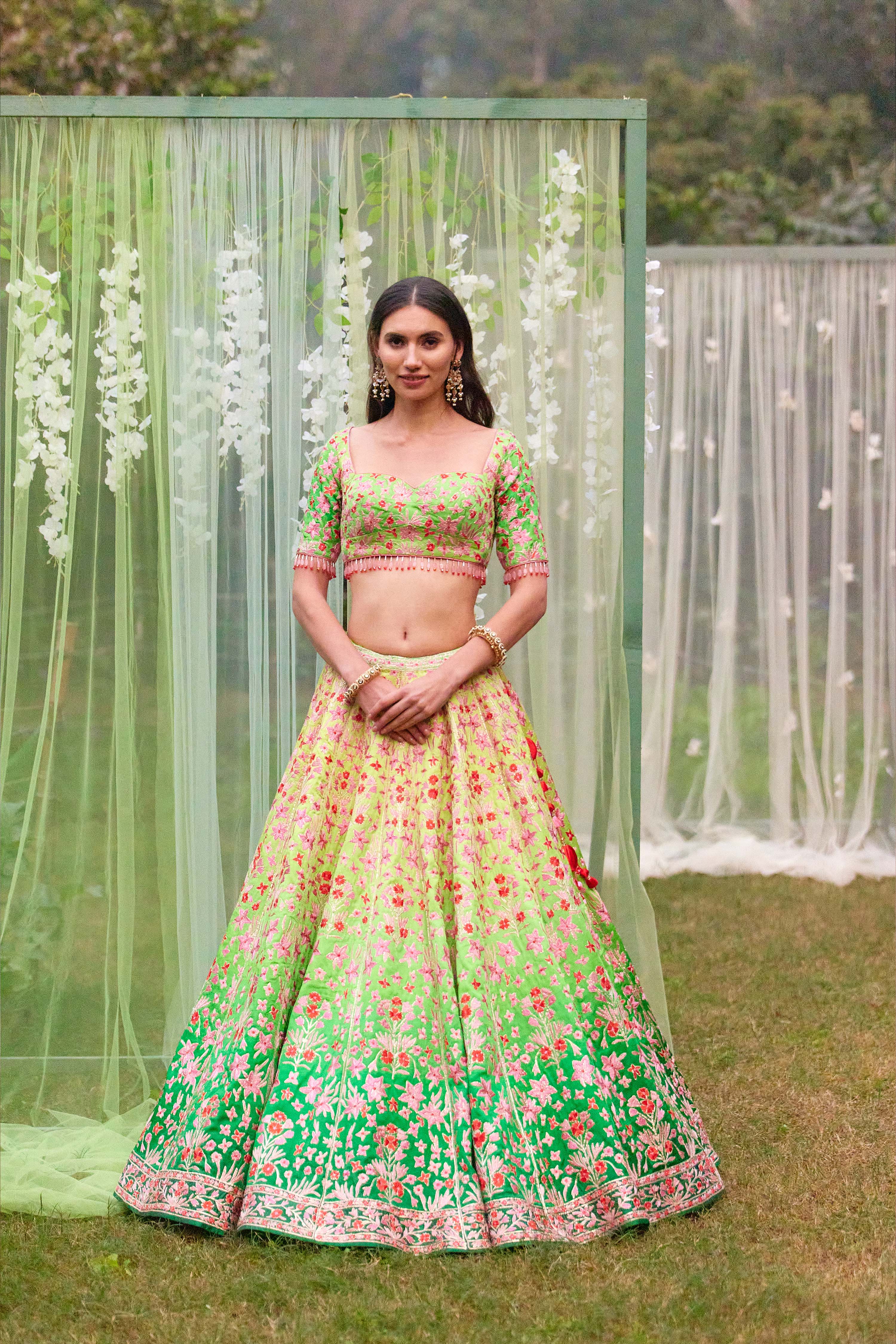 Green Lehenga Set