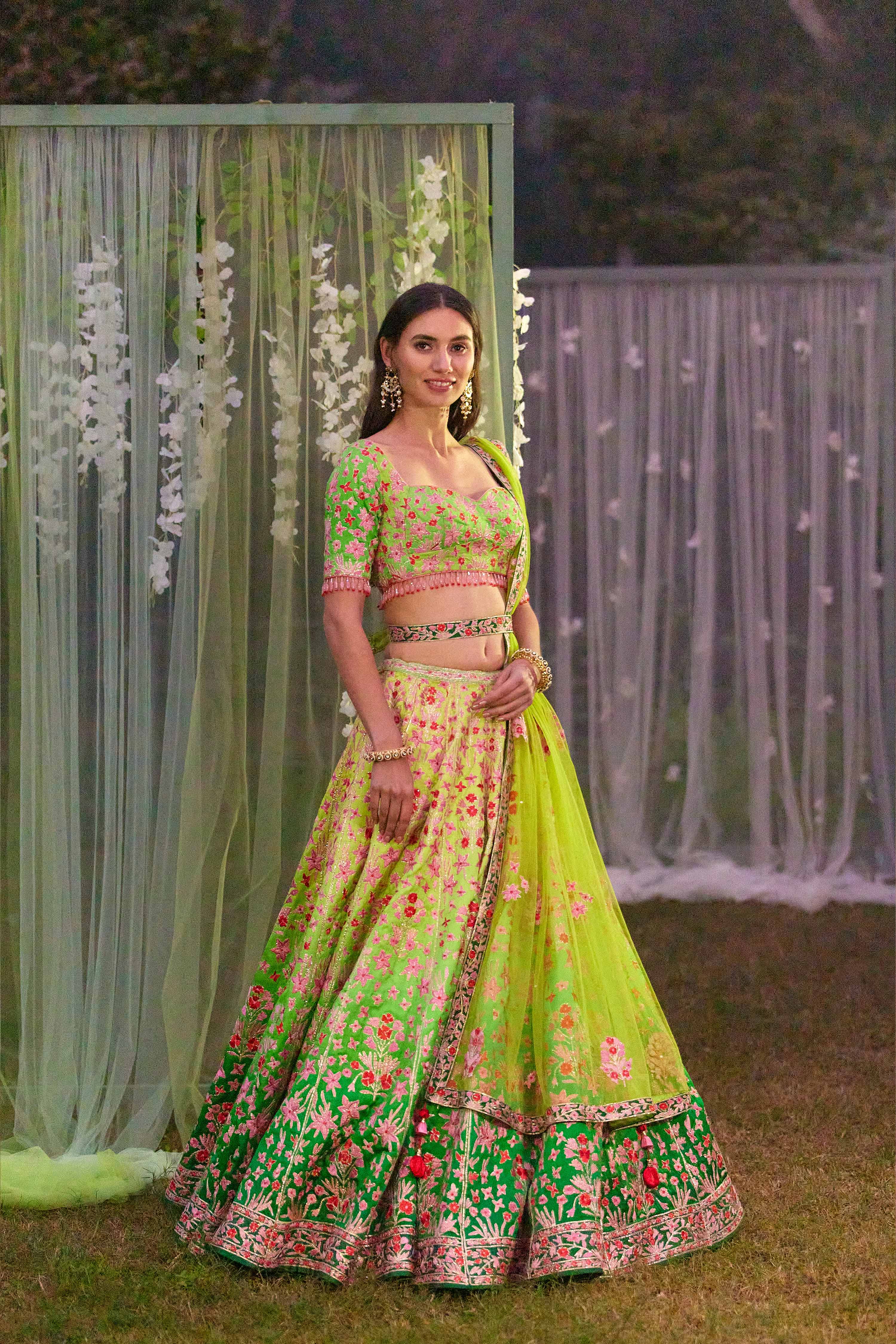 Green Lehenga Set