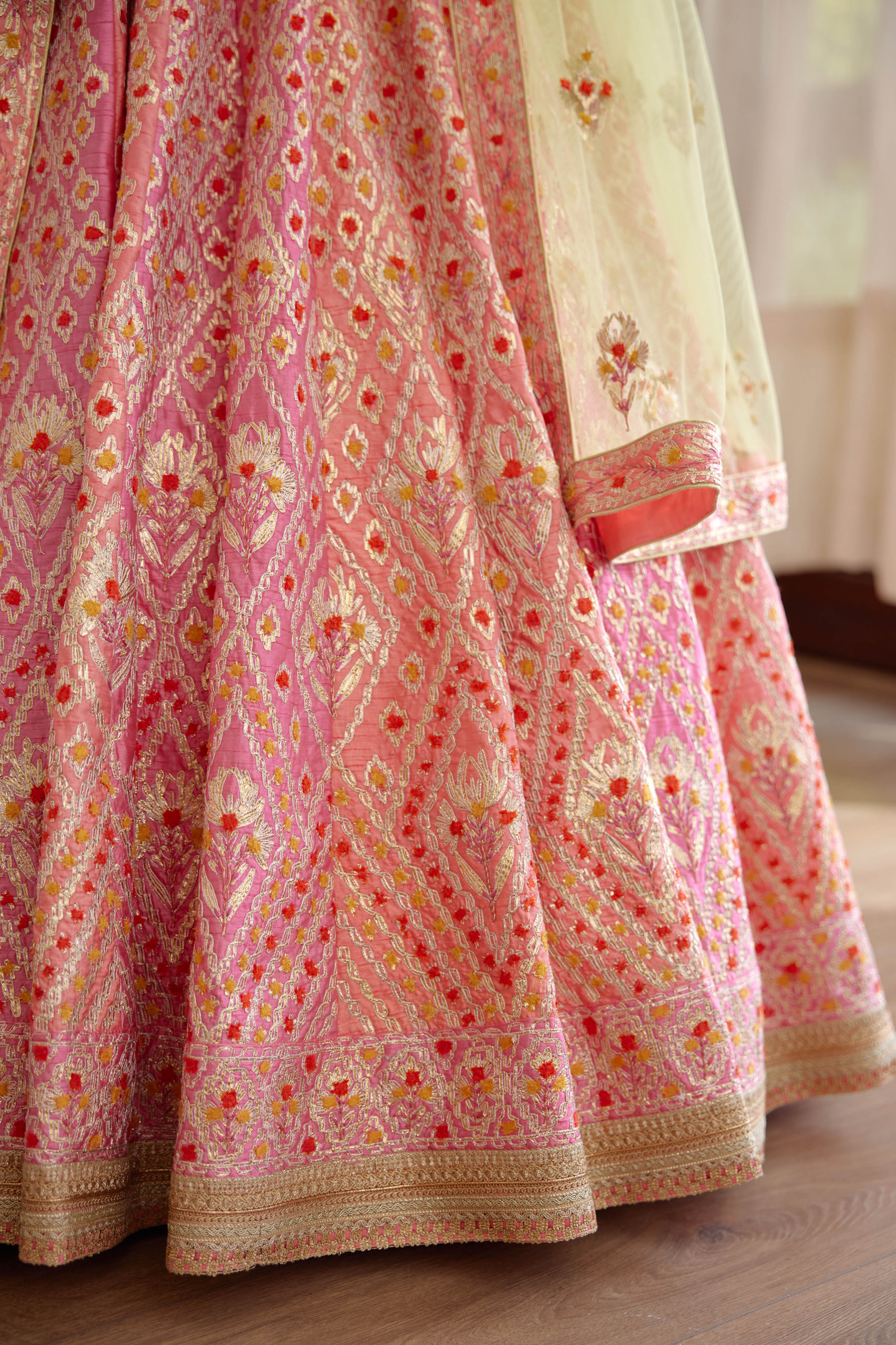 Coral Pink Lehenga Set