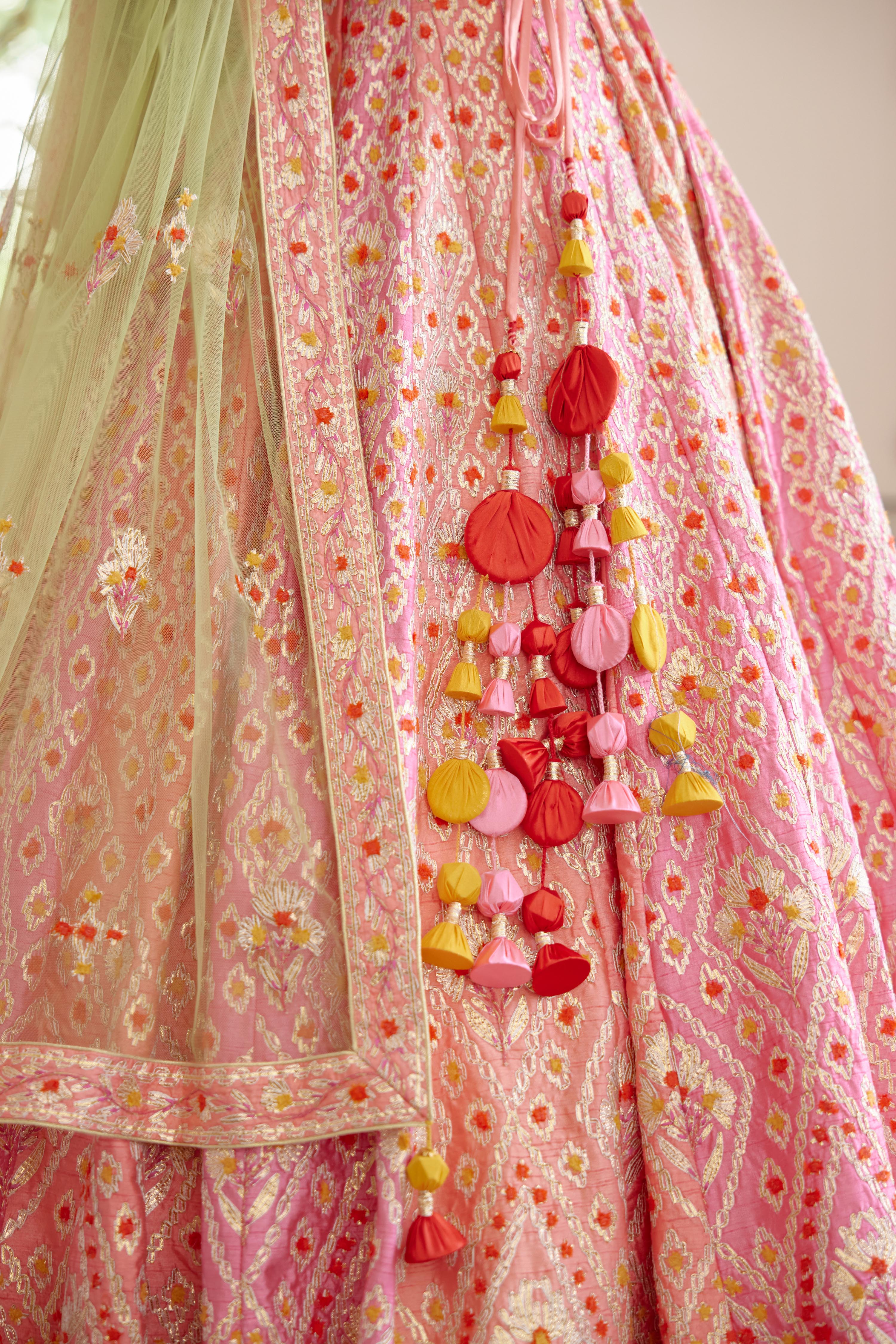 Coral Pink Lehenga Set