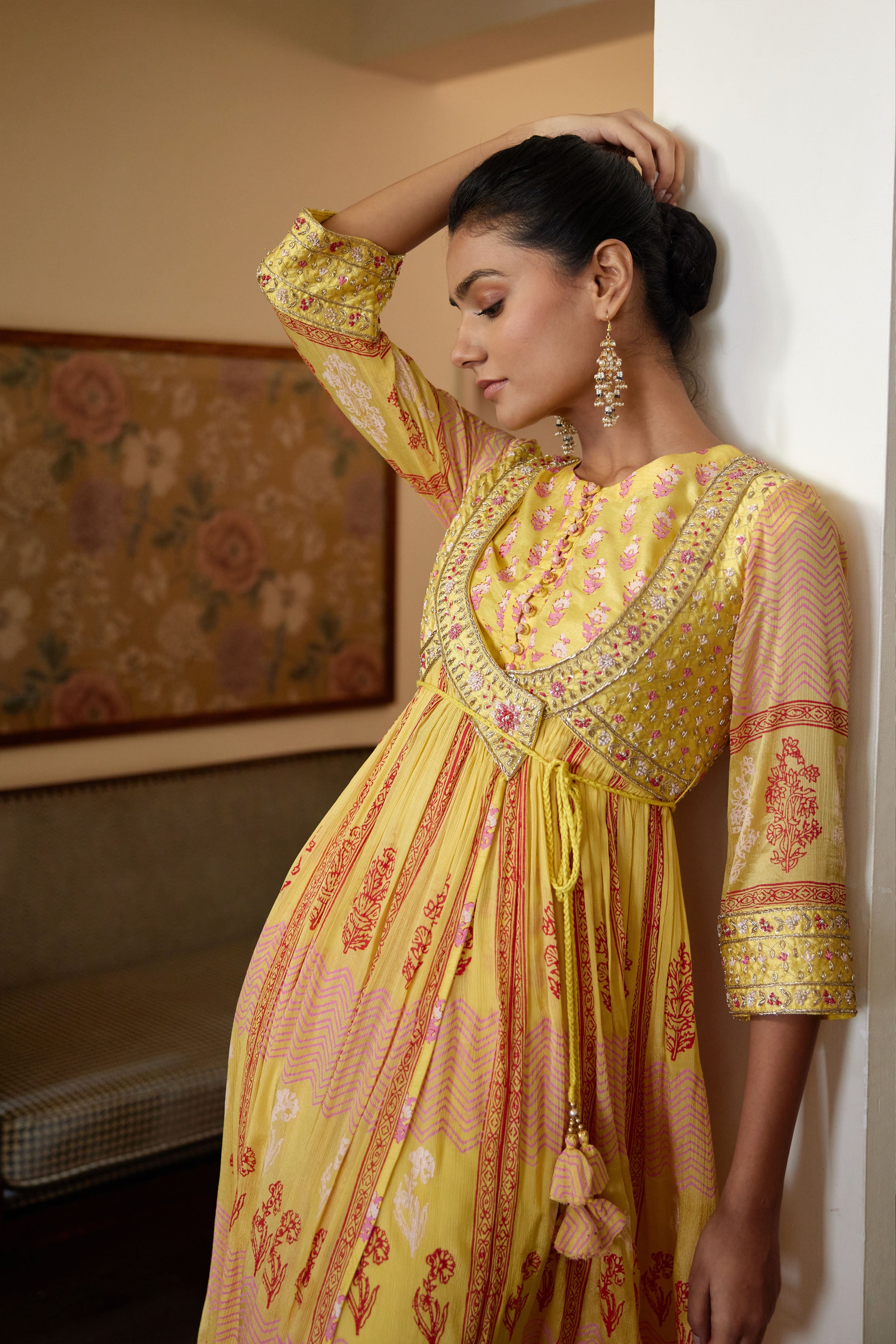 Yellow Angrakha Set
