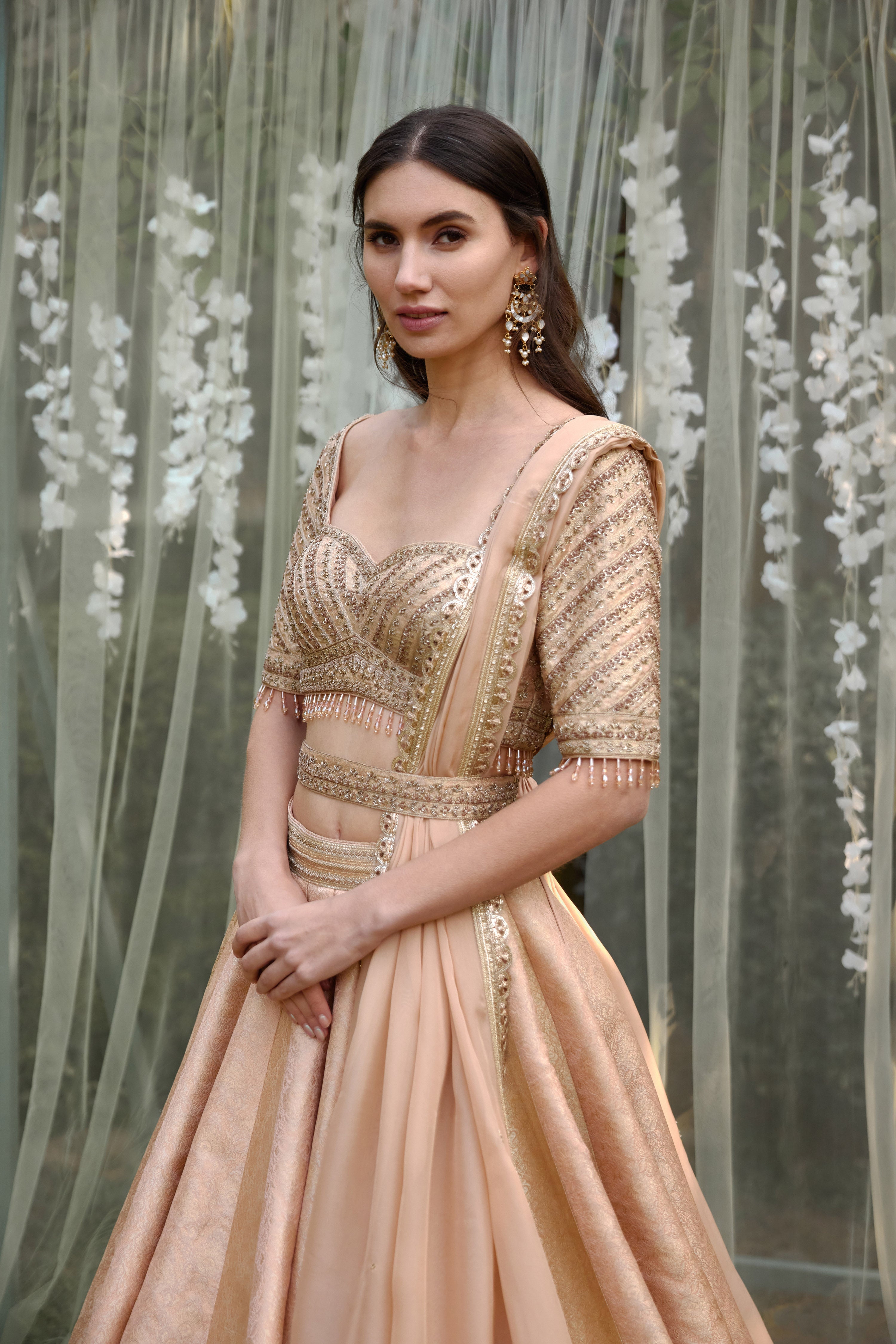 Old Rose Pink Lehenga Set
