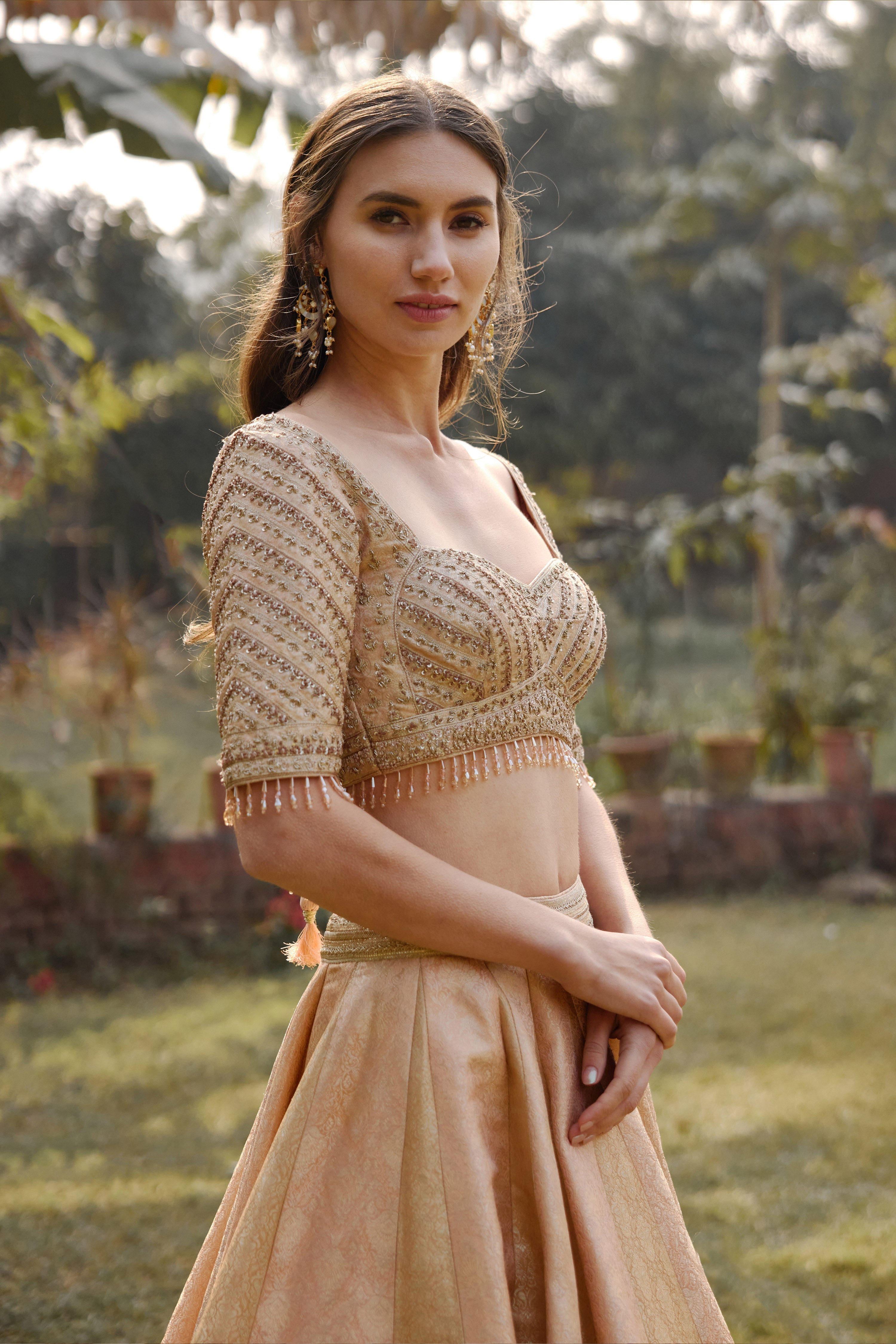 Old Rose Pink Lehenga Set