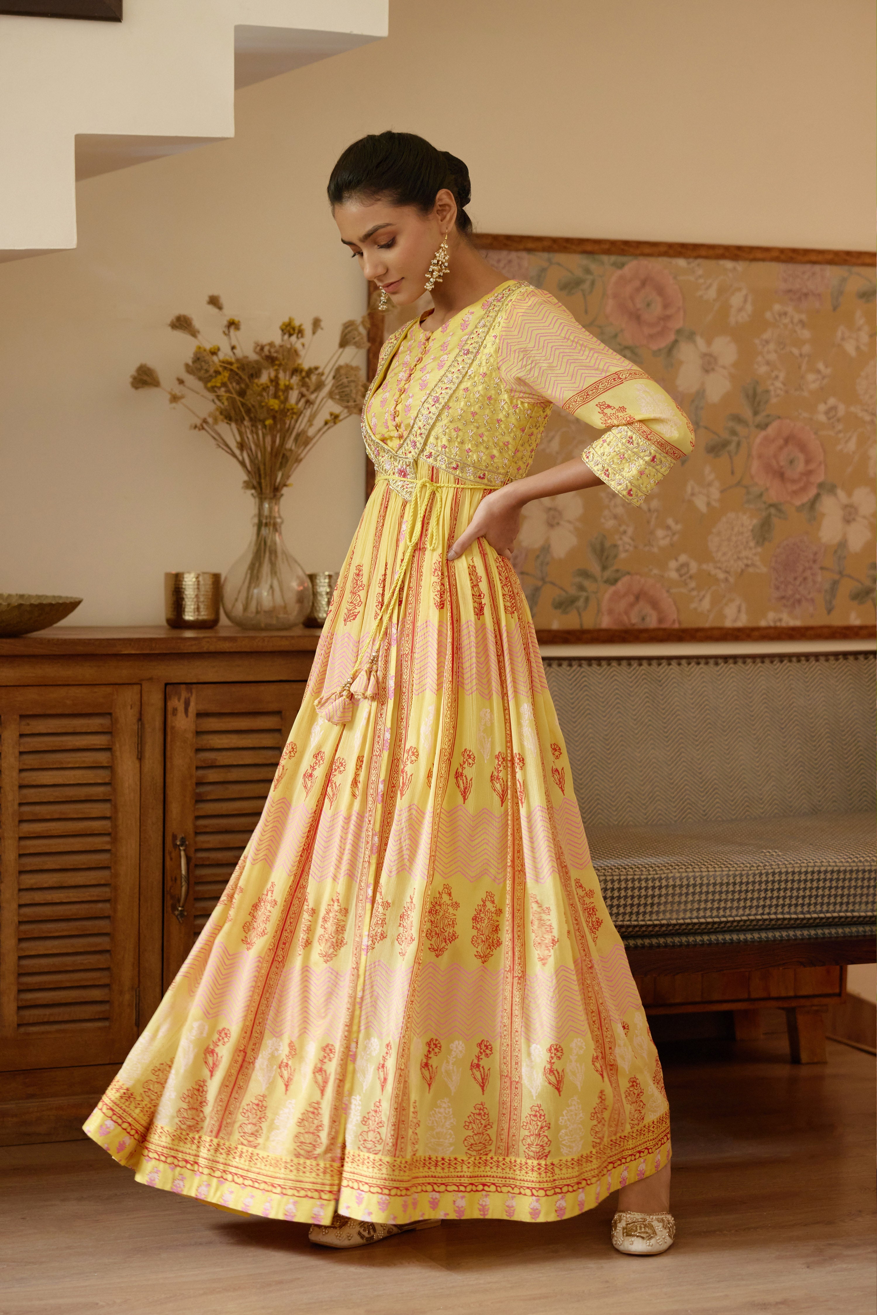 Yellow Angrakha Set