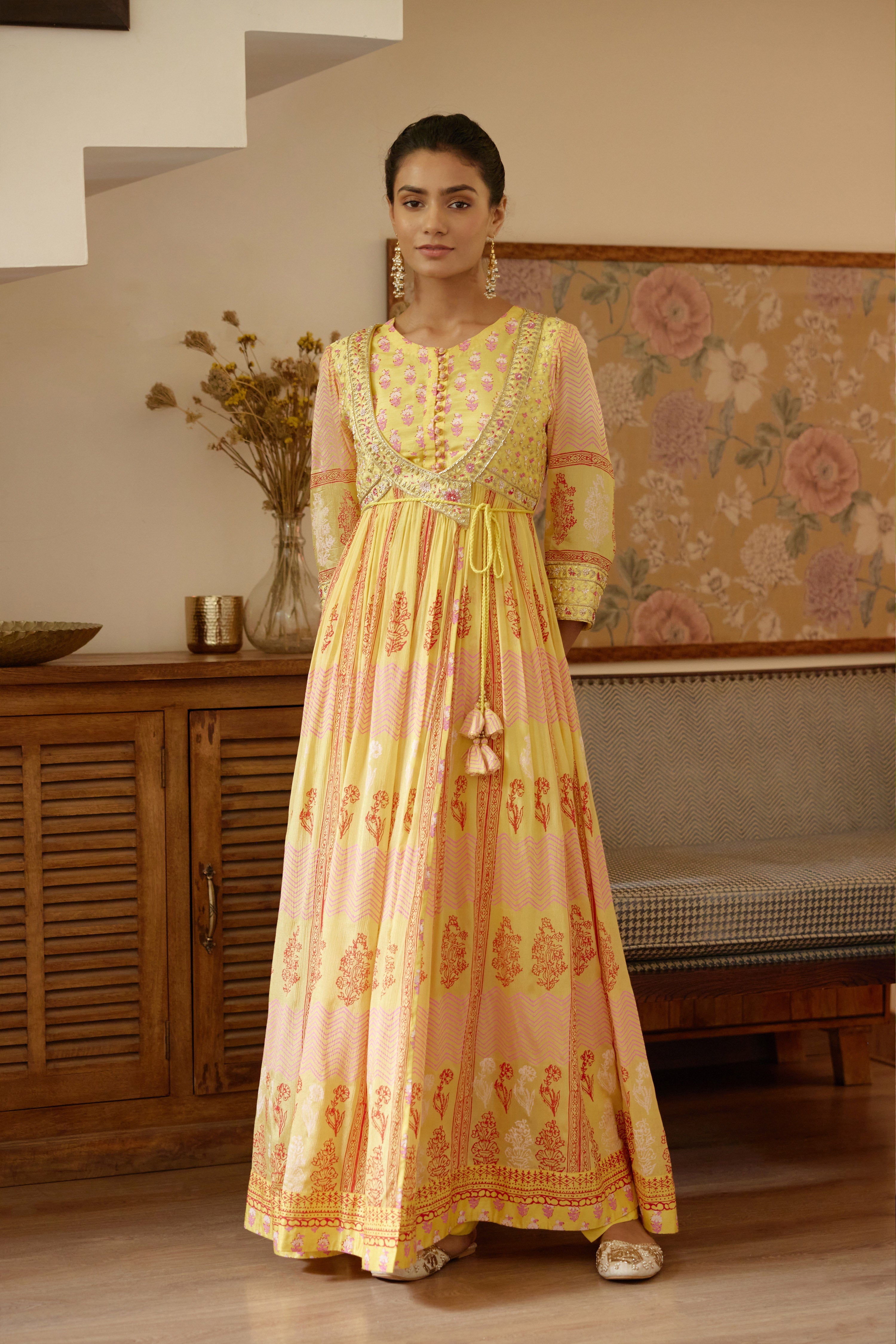 Yellow Angrakha Set