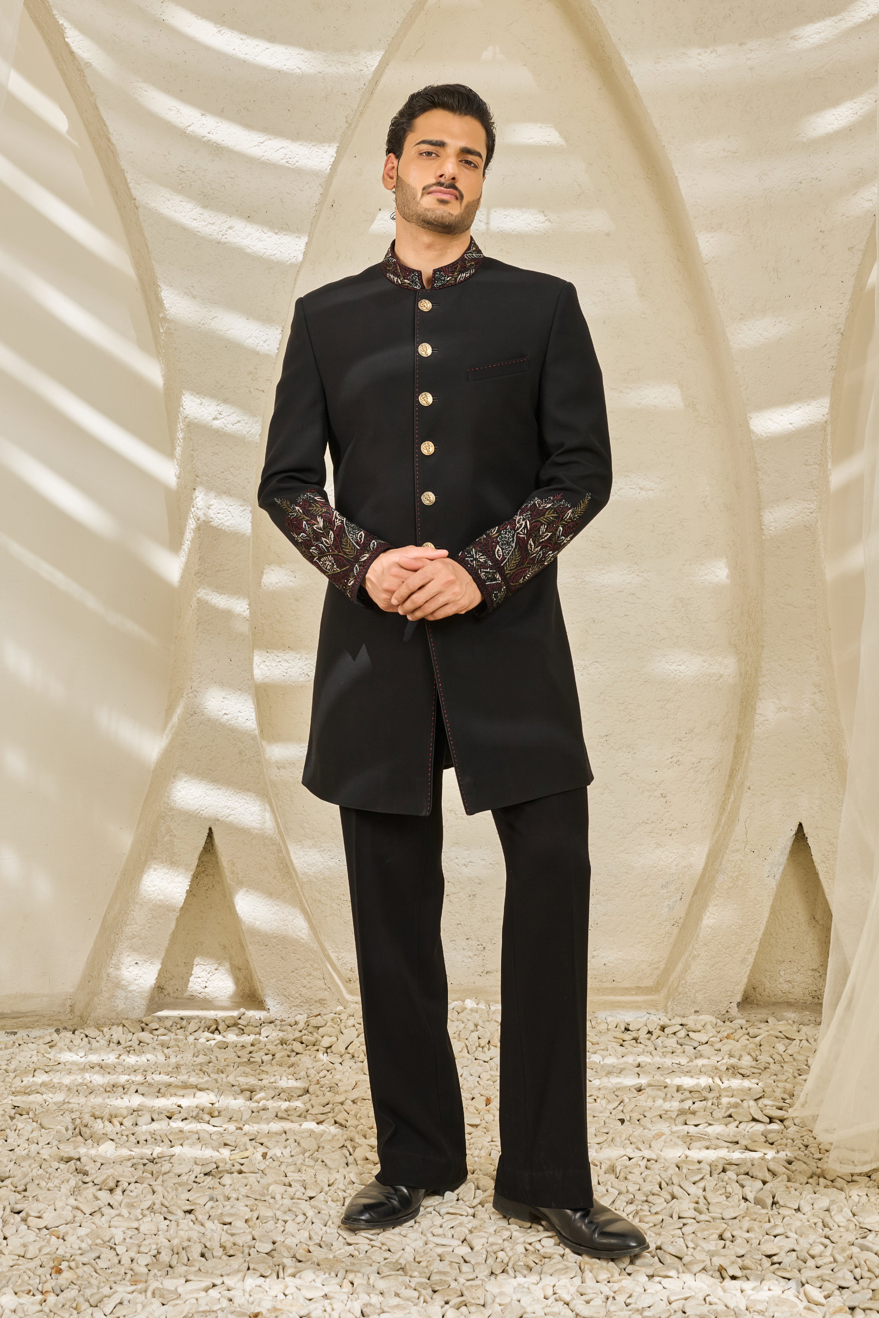 Black Veil Indowestern Set
