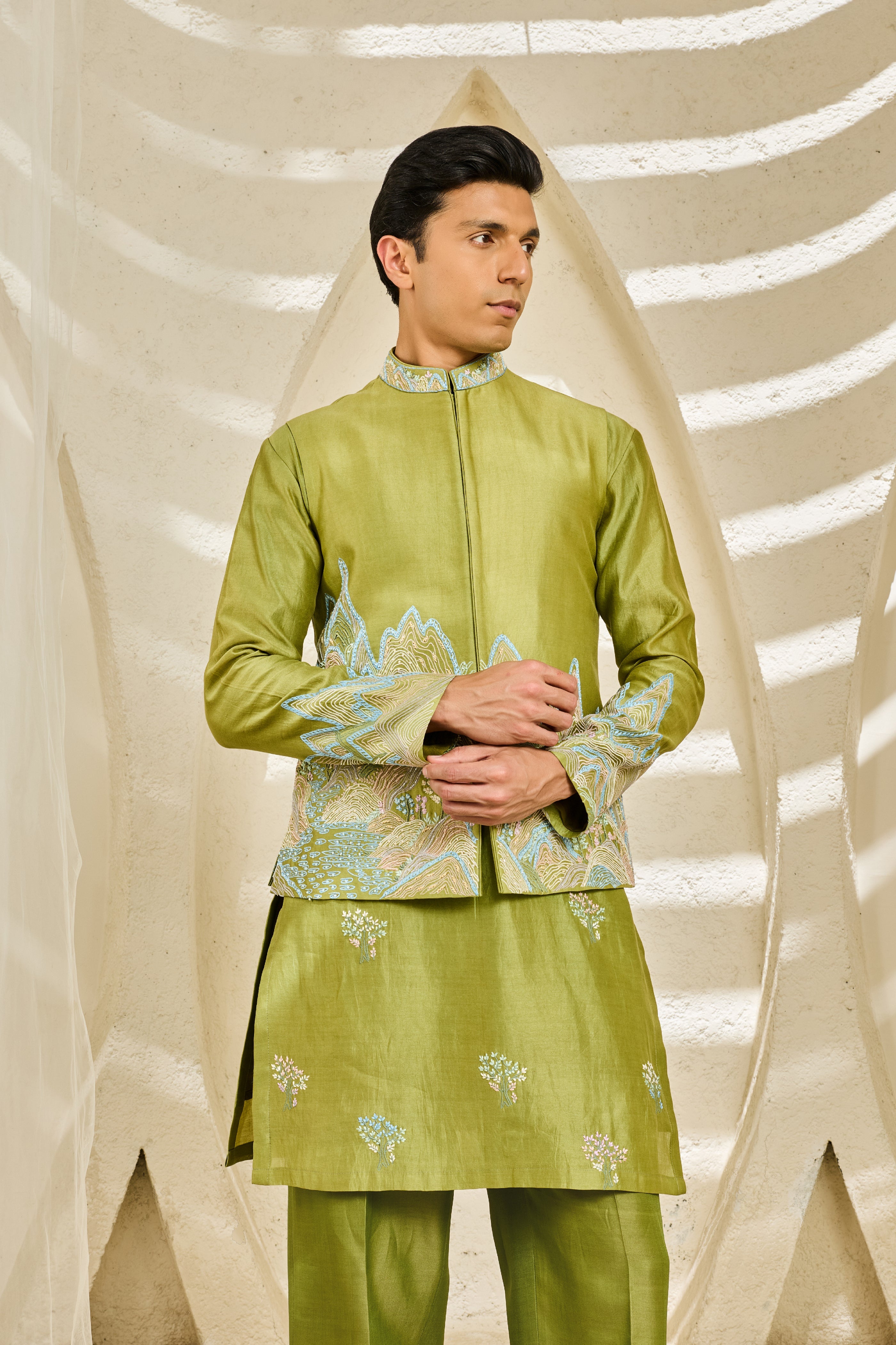 Green Alpine Waistcoat Set
