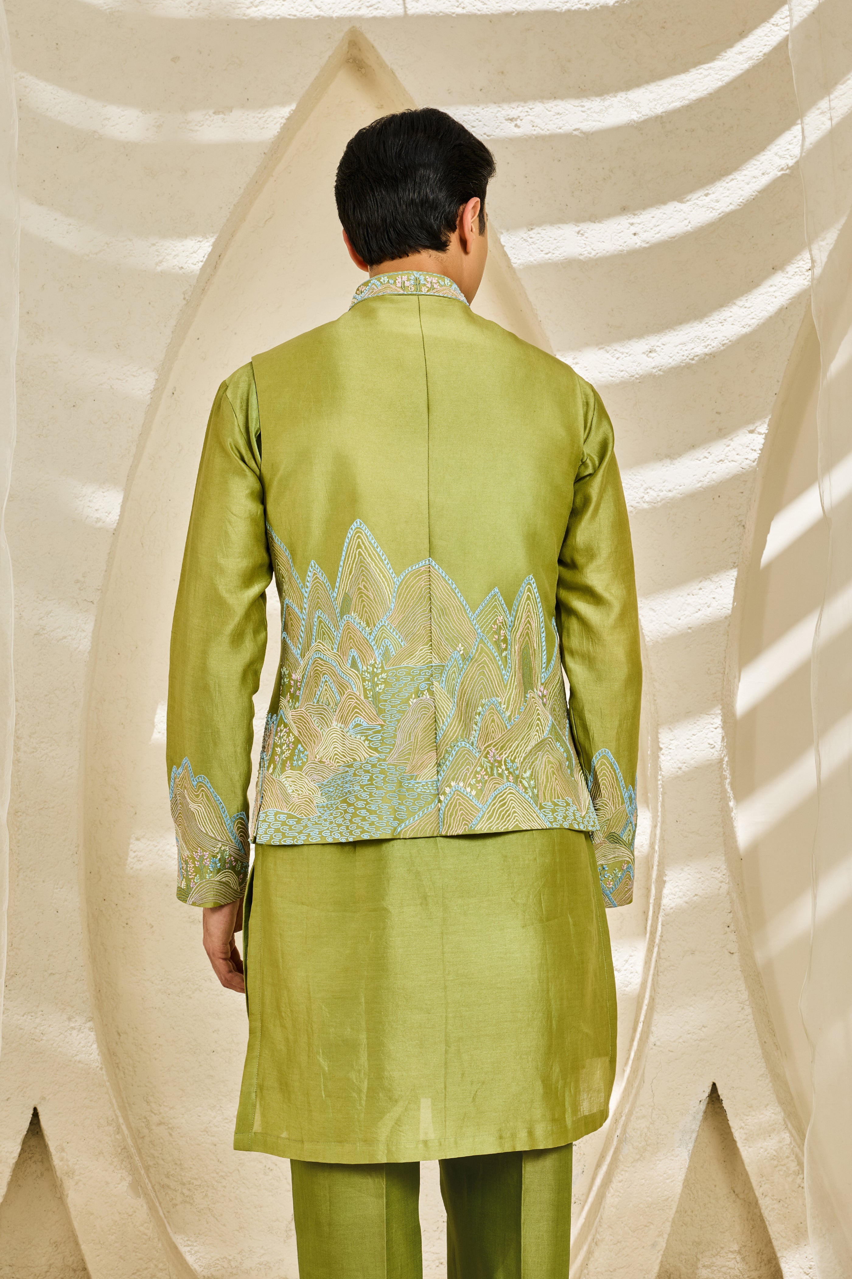 Green Alpine Waistcoat Set