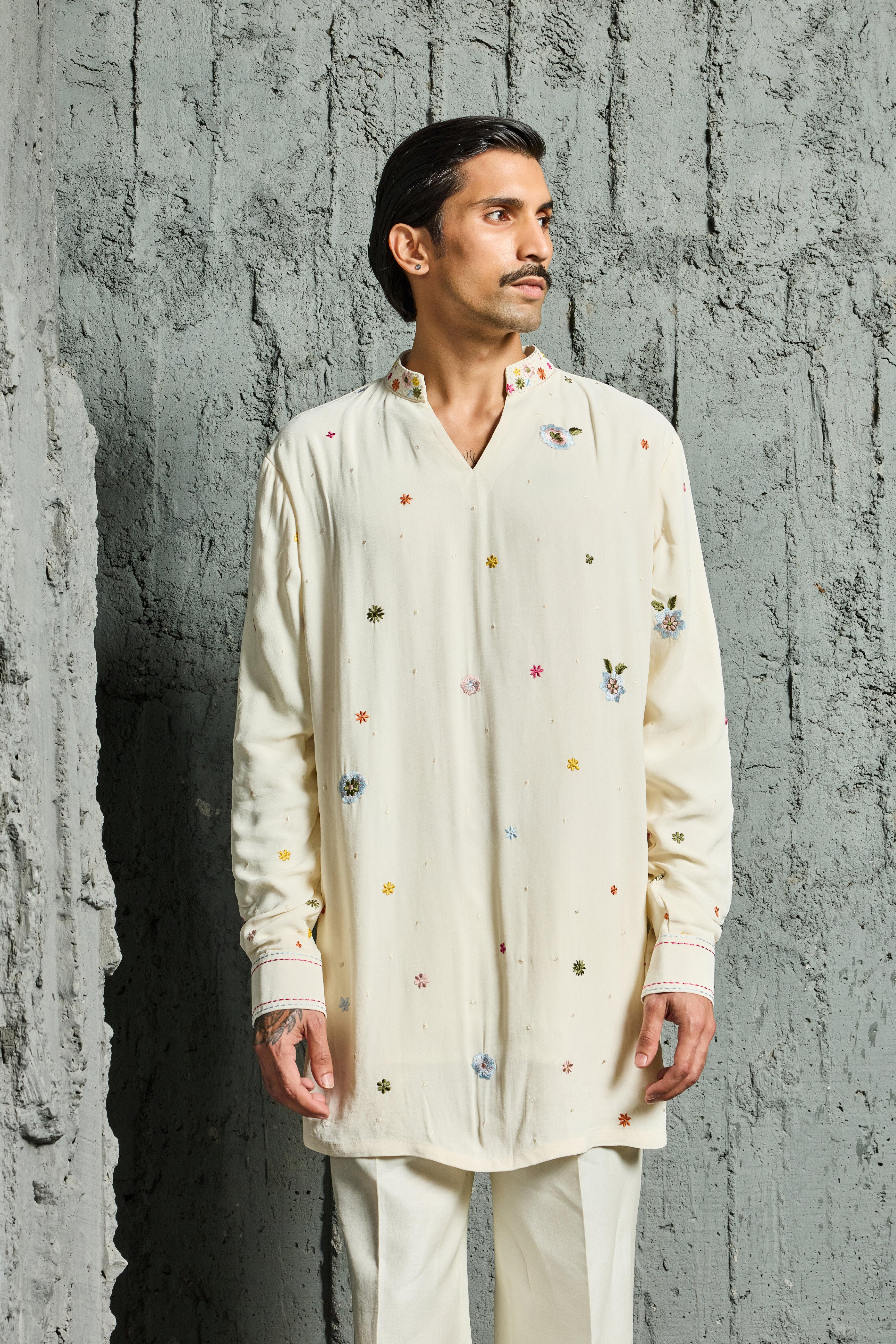 Ivory Bloom Jacket Set