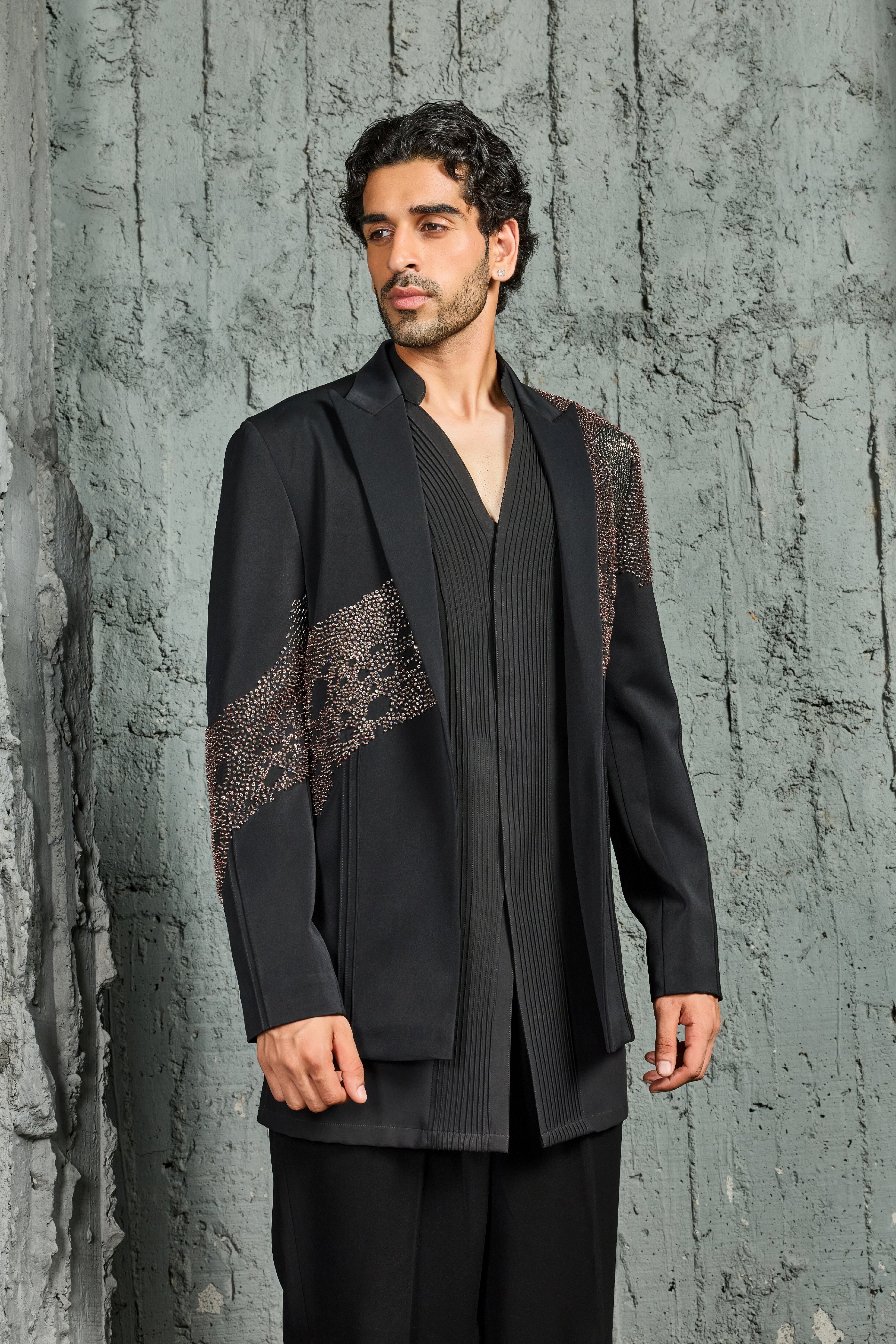 Noir Contemporary Jacket Set