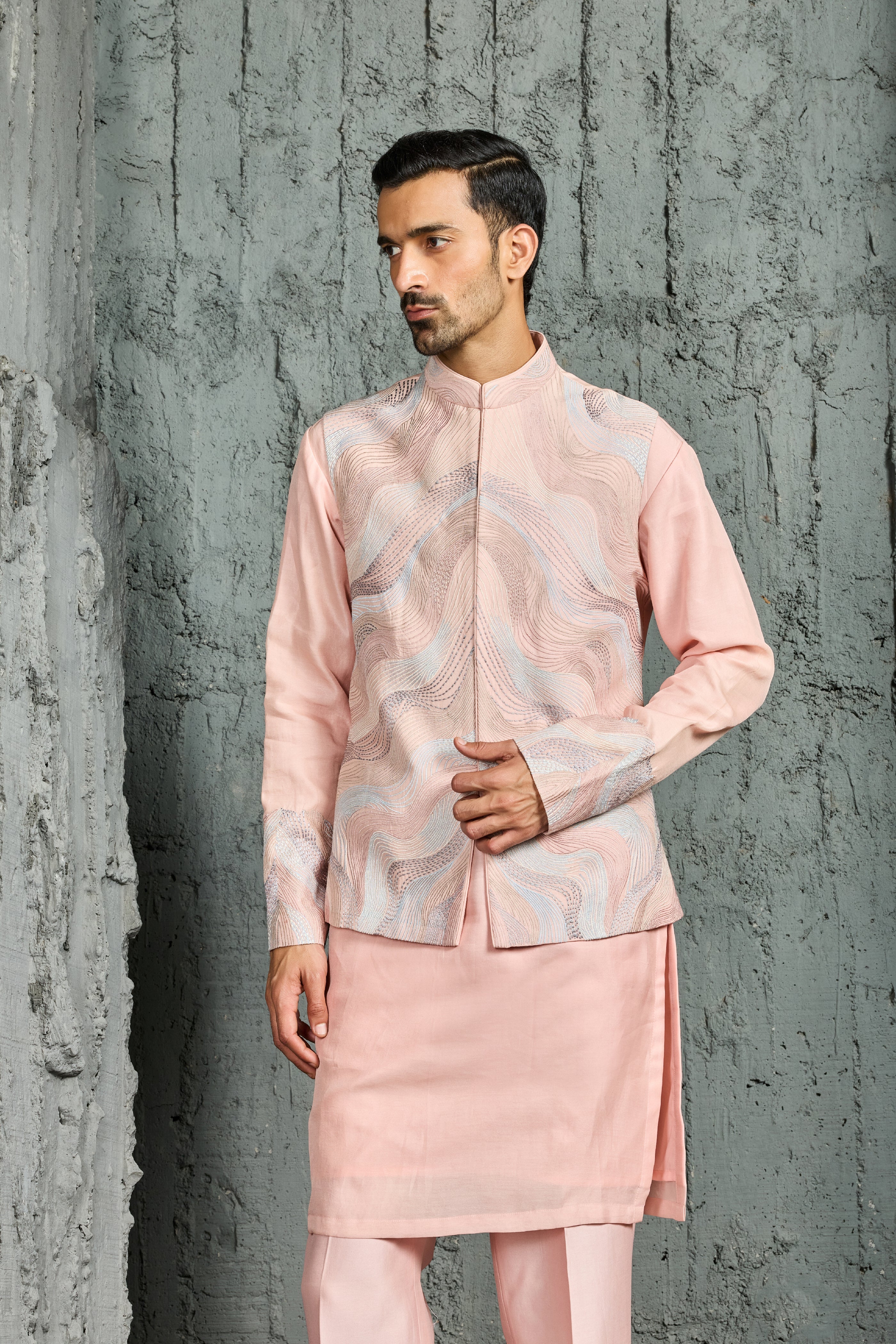 Blush Opulence Waistcoat Set