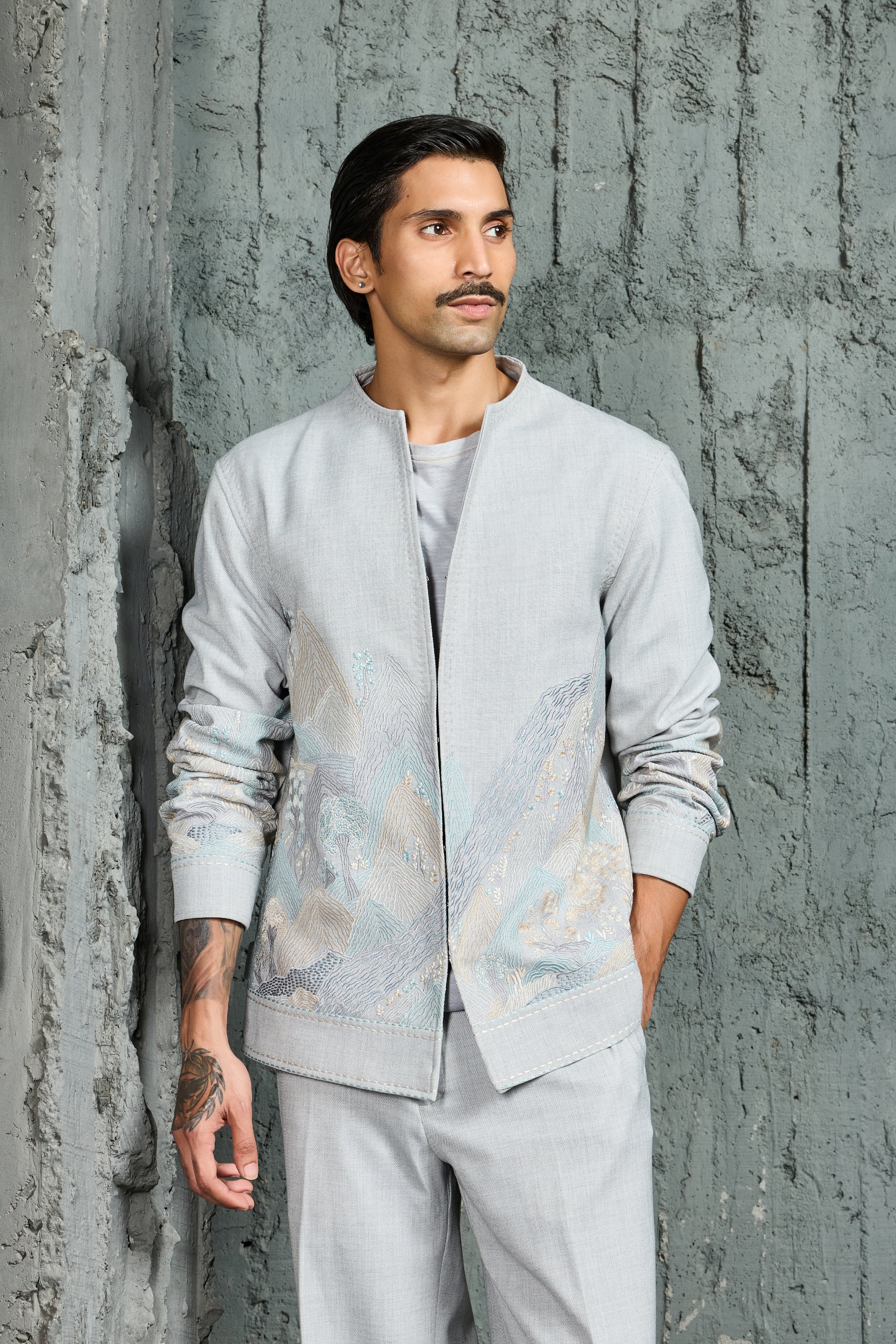 Powder Blue Mount-Ridge Shacket Set