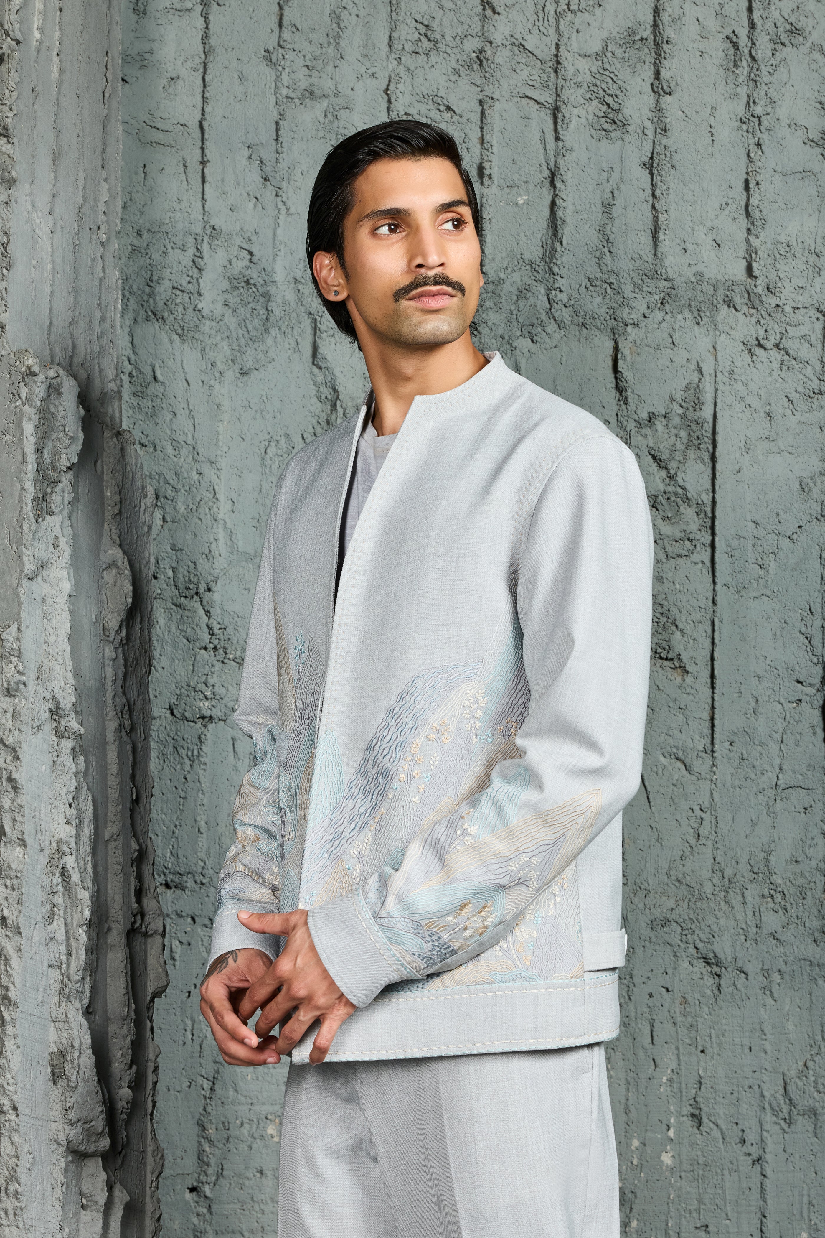 Powder Blue Mount-Ridge Shacket Set