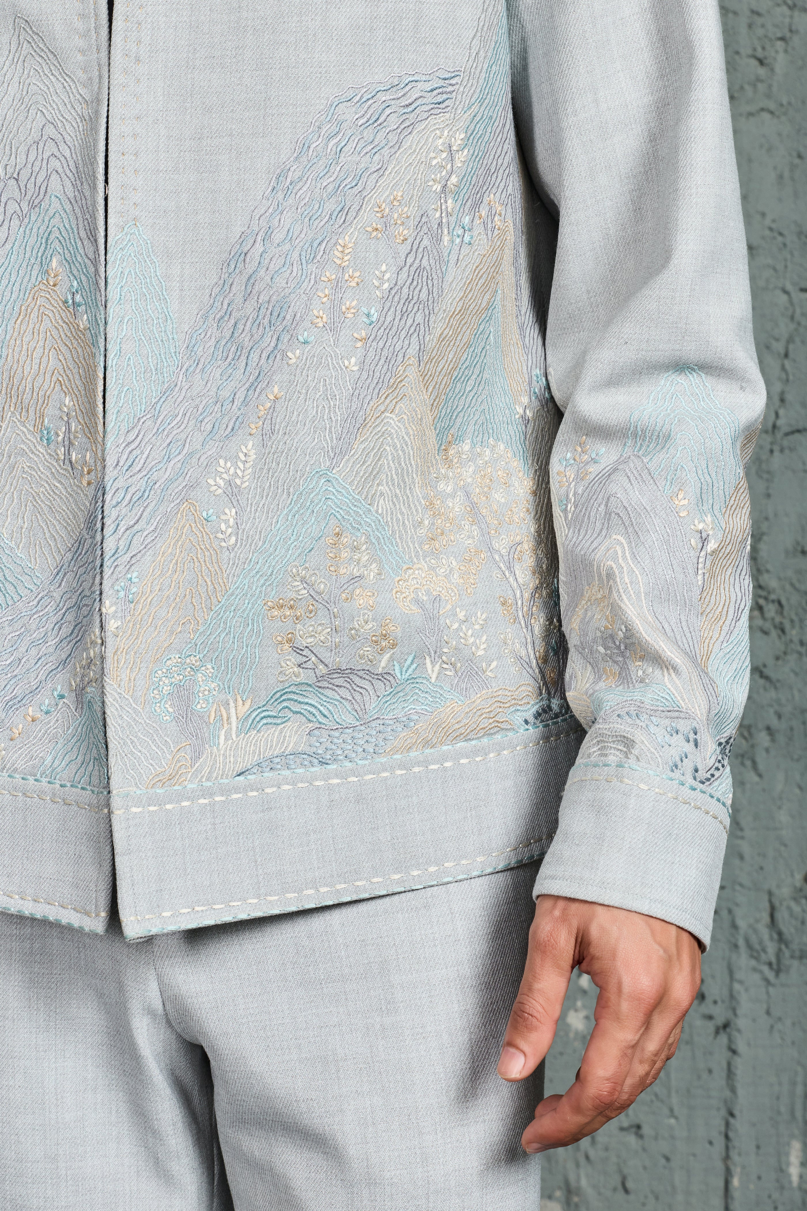 Powder Blue Mount-Ridge Shacket Set