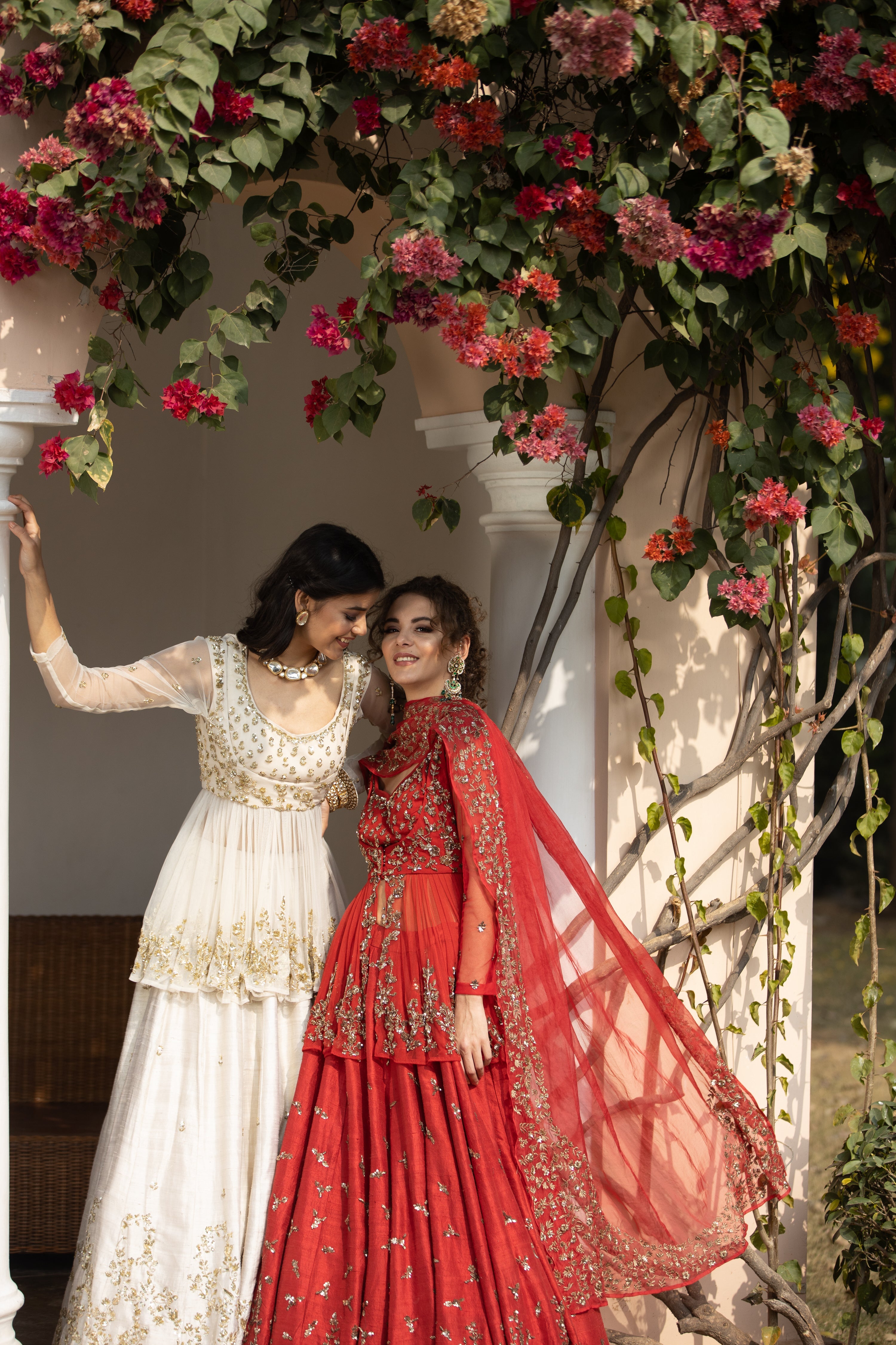 Antique Gold Sequins Raw Silk Lehenga With Peplum Work Blouse