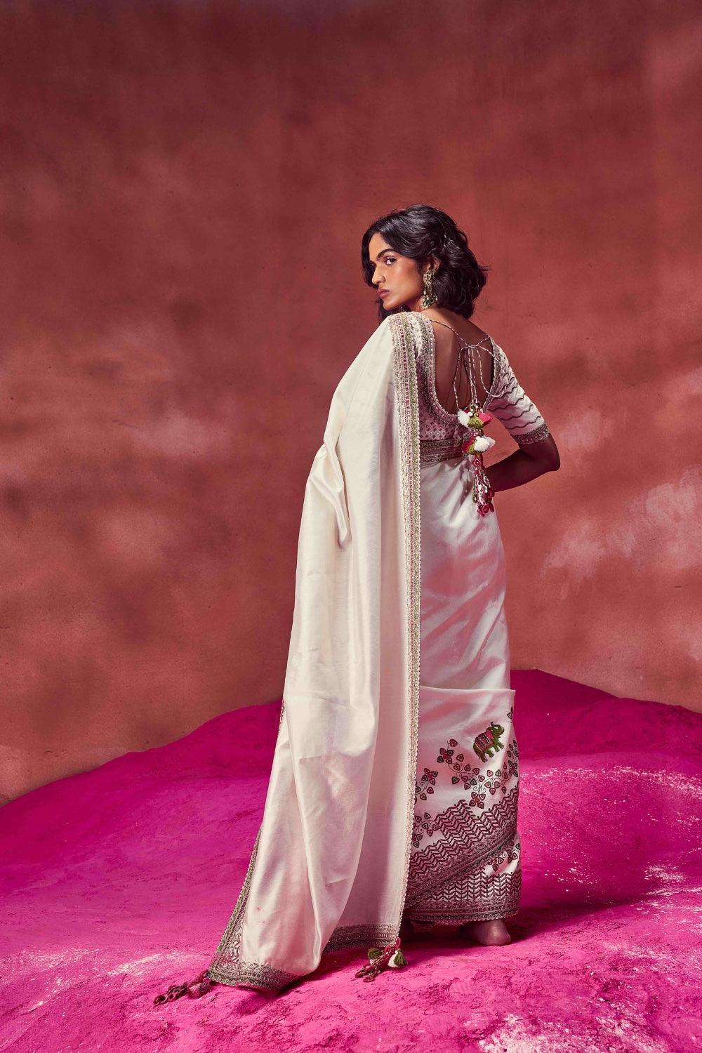 Ivory Saree Set