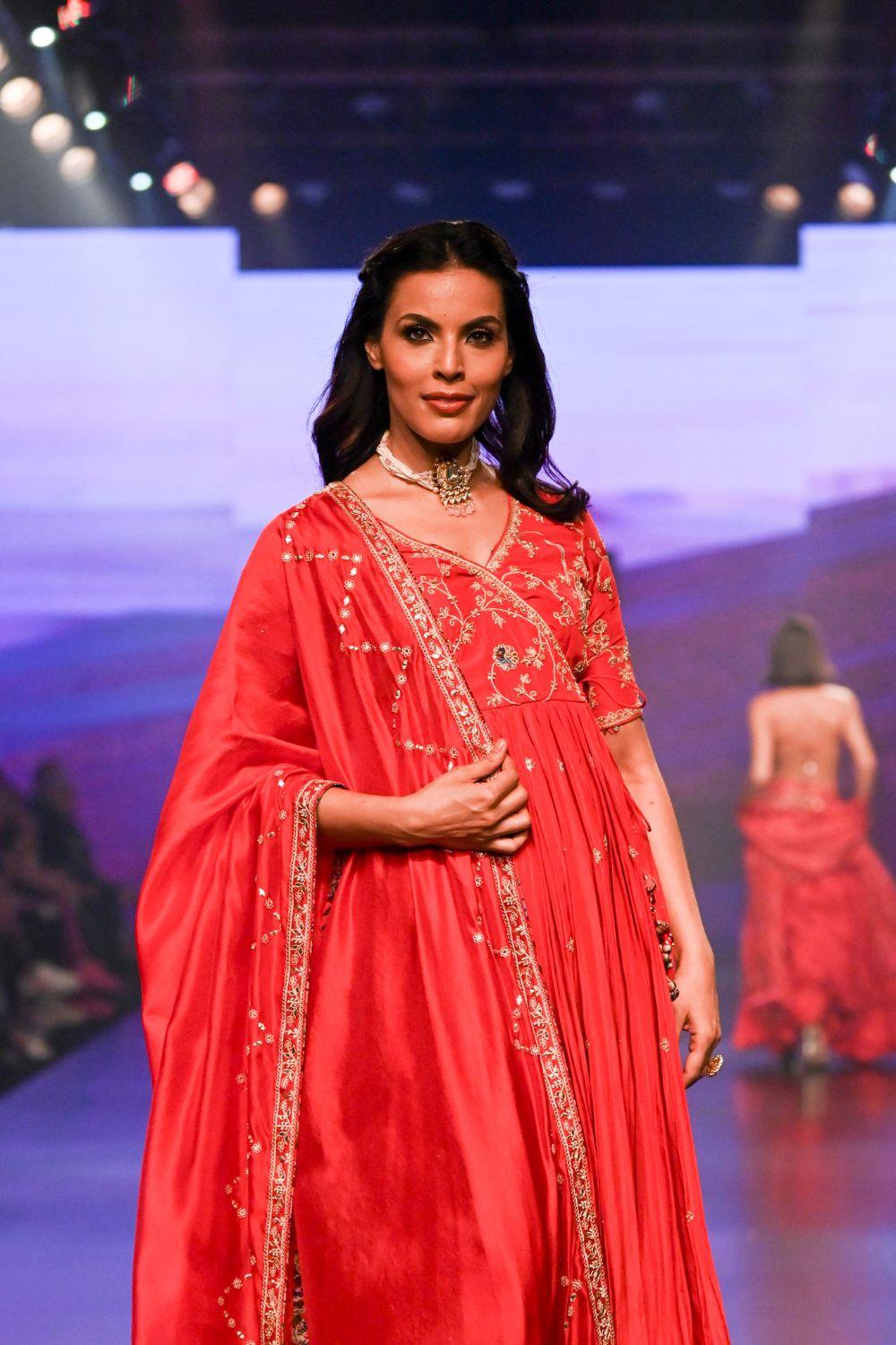 Surkh Laal Hand Embroidered Angrakha Set