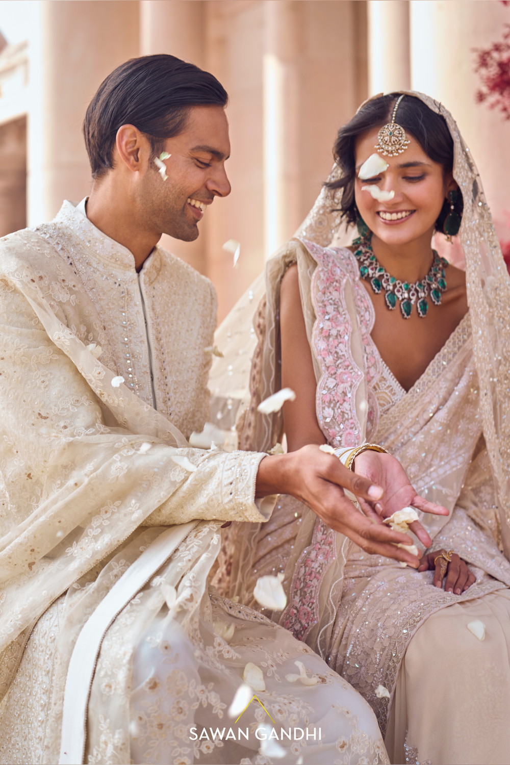 IVORY TEEN PATTI SHERWANI