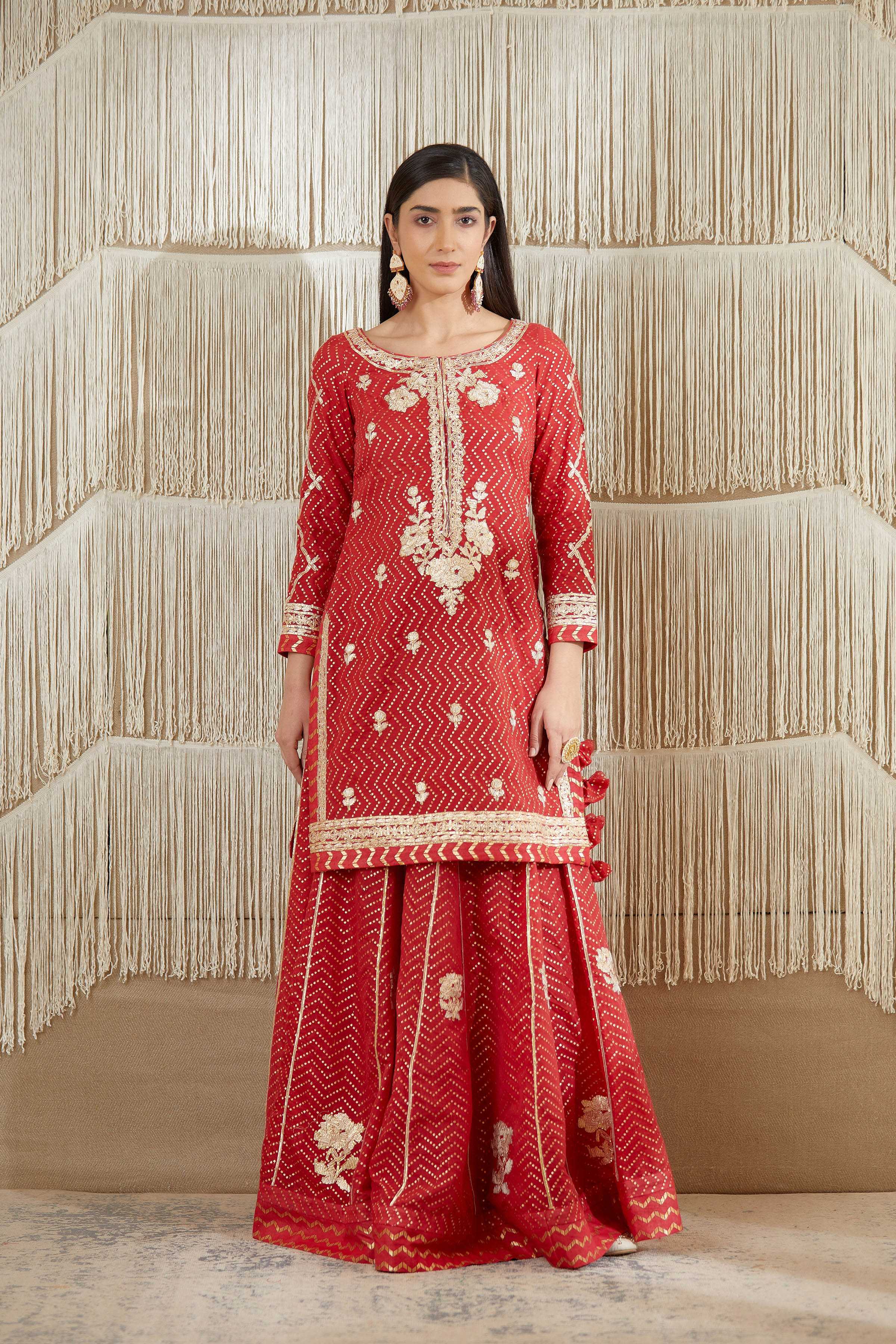 Maroon Sharara set