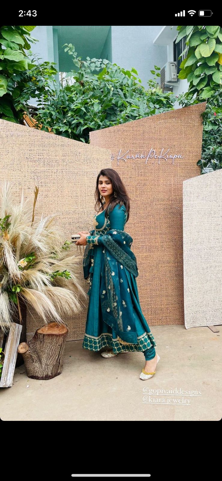 Hebah Patel in Marigold Brocade AG Set