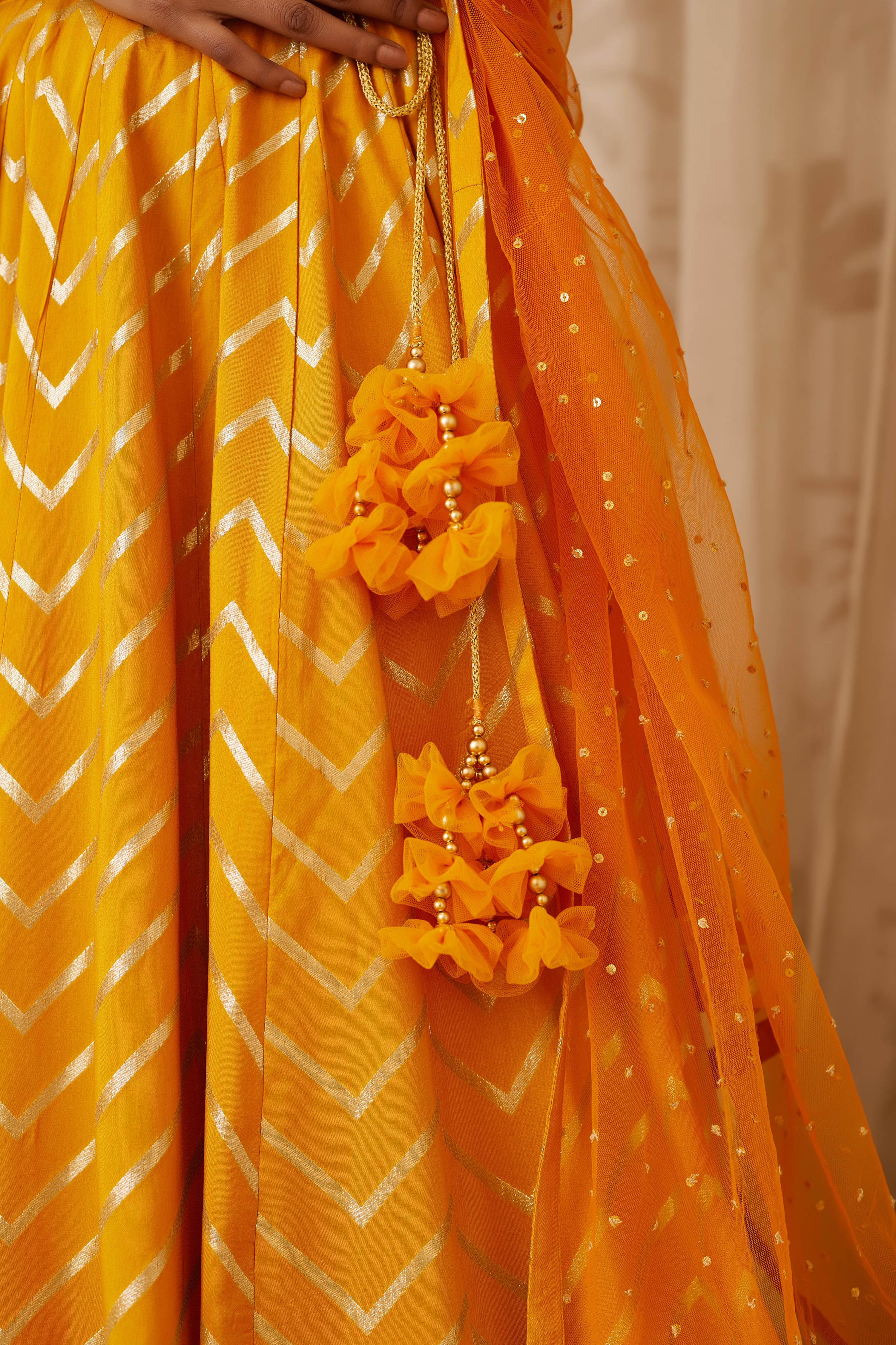 Mustard Lehenga Set