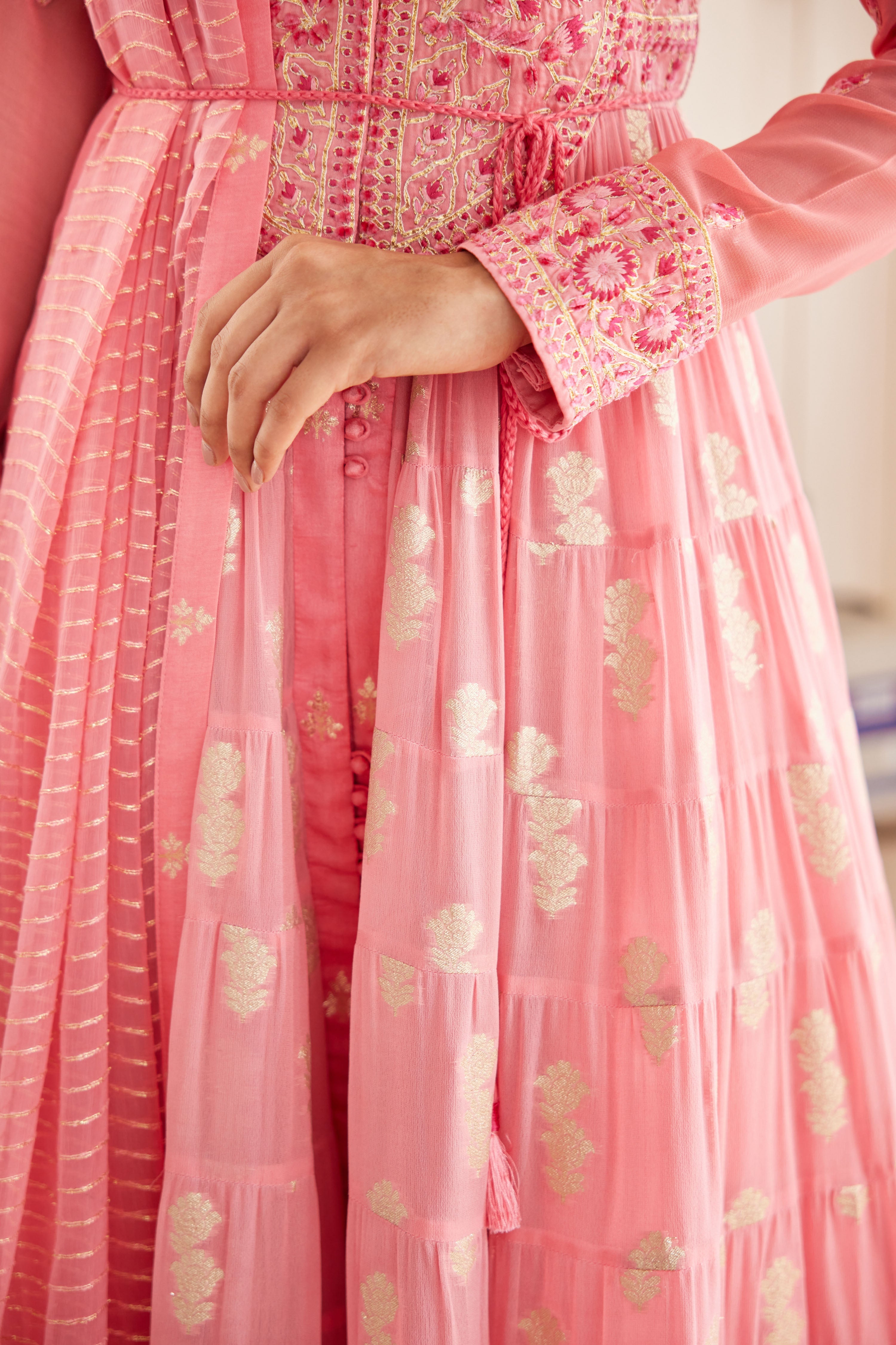 Rose Pink Anarkali Set