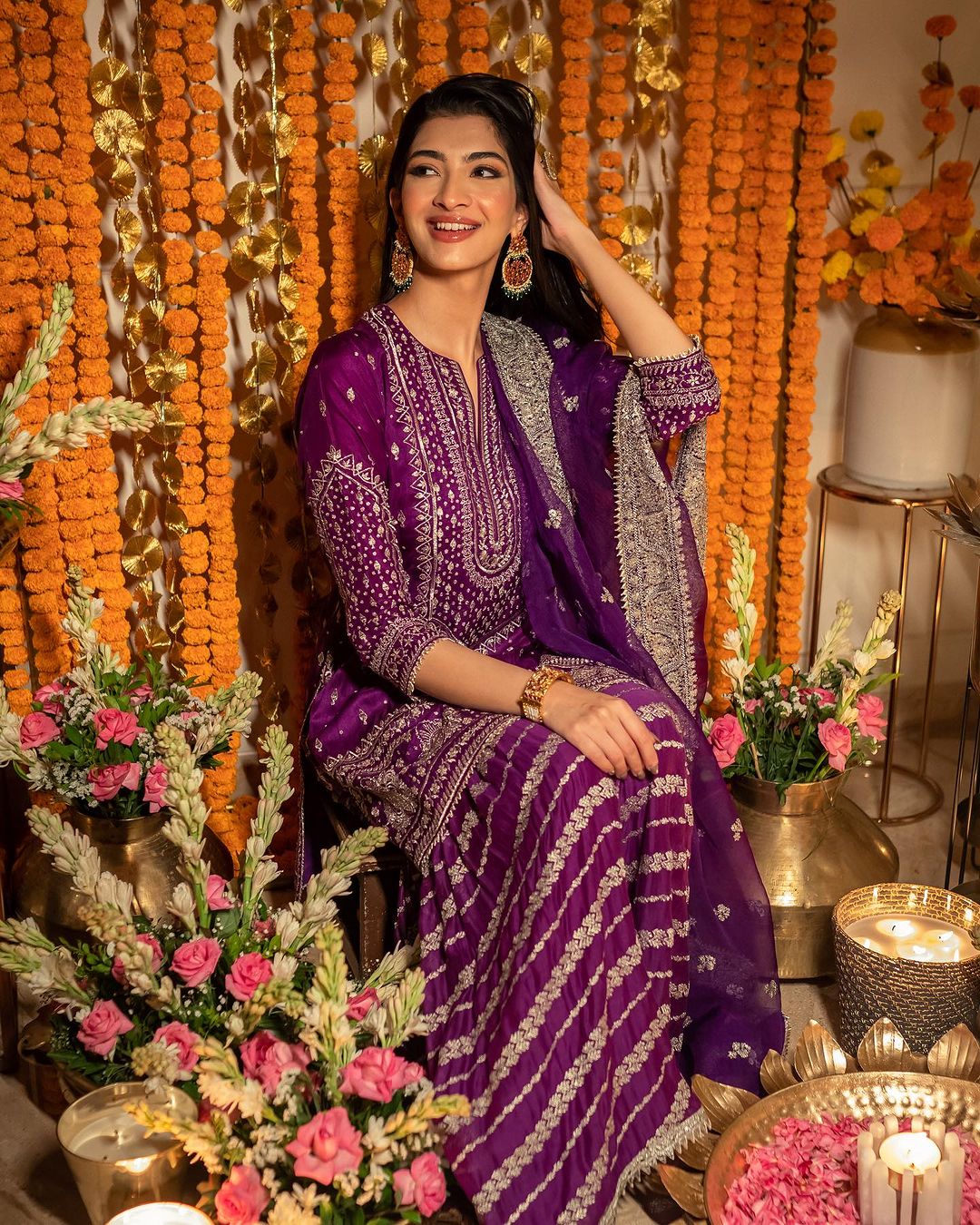 Rati with Jamdani Sharara Set -Juhi Chawla