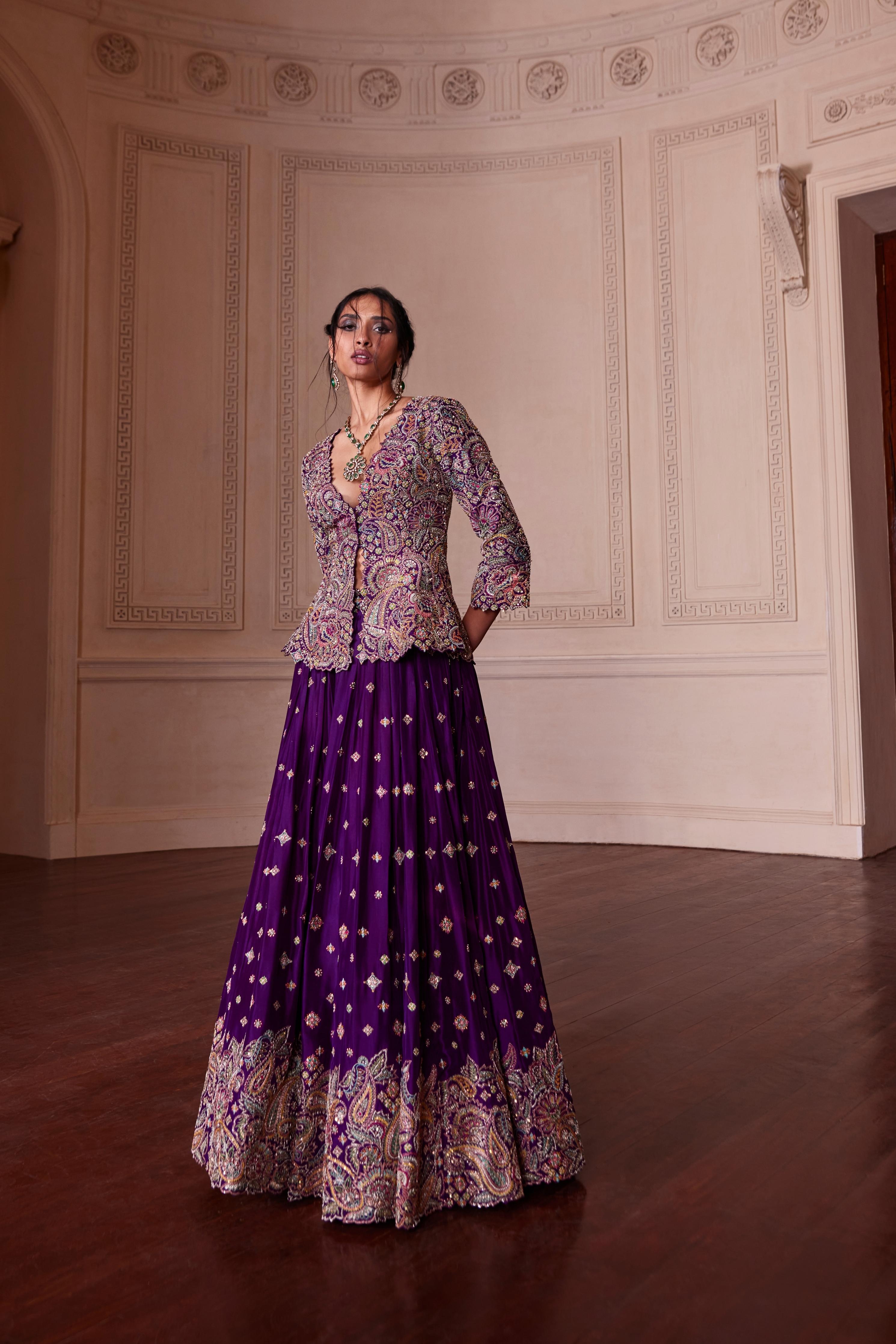 Meenakari Jacket and Lehenga