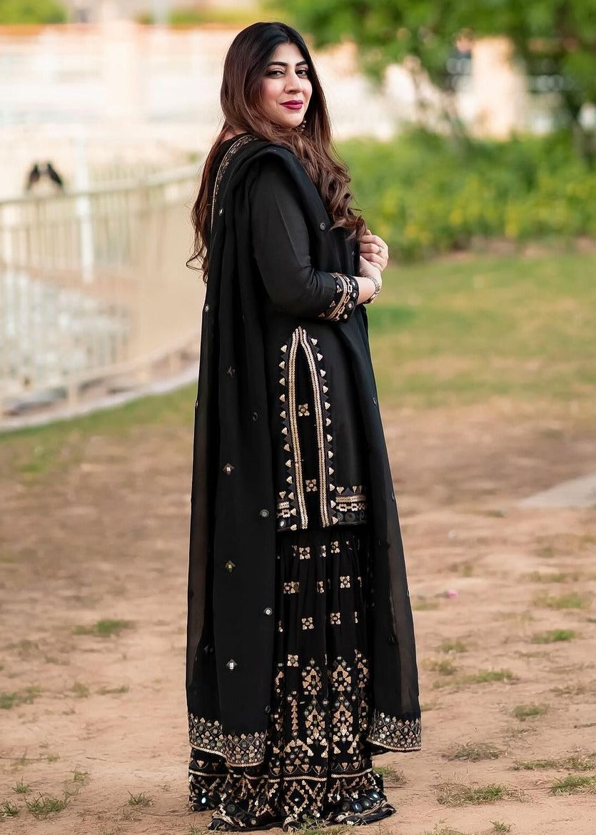 Friya Short Kurta Sharara Set -Sanya Hussane