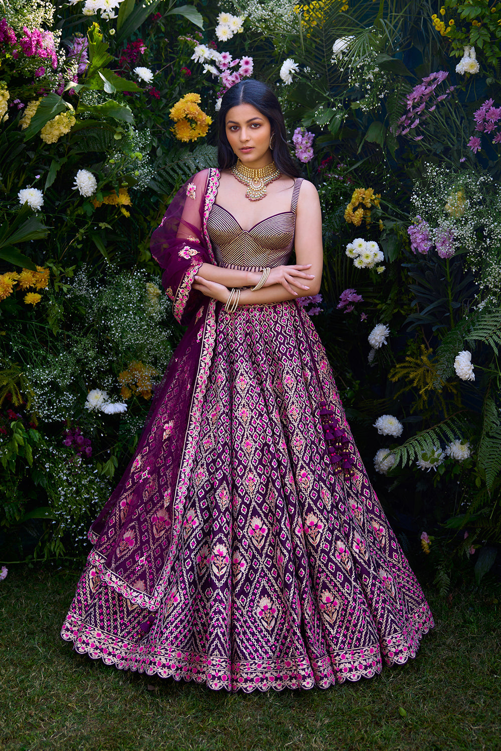 Raspberry Purple Lehenga Set