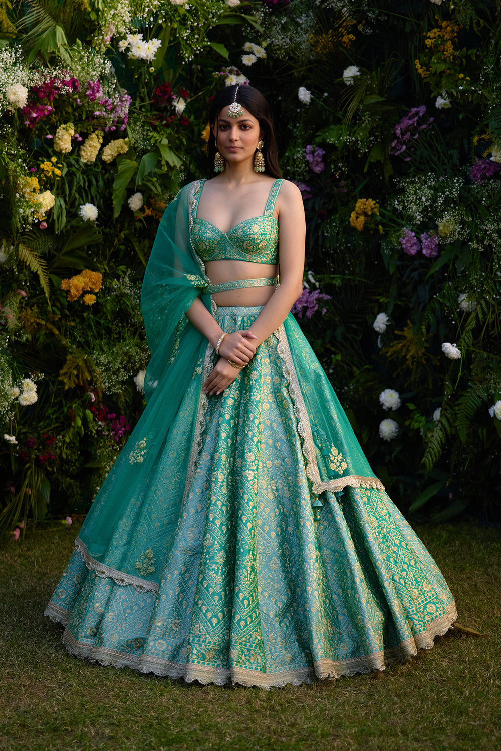Vivid Green Lehenga Set