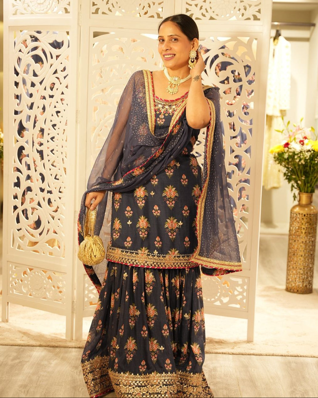Advika Strappy Sharara set-Neha Jain