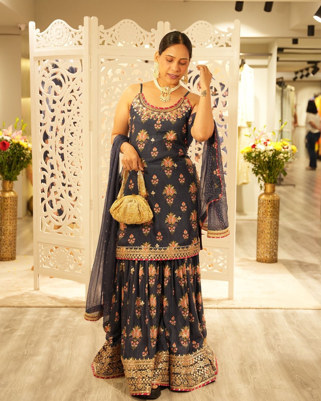 Advika Strappy Sharara set-Neha Jain