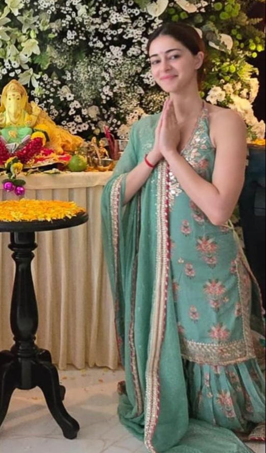 Ananya Pandey in halter Sharara set