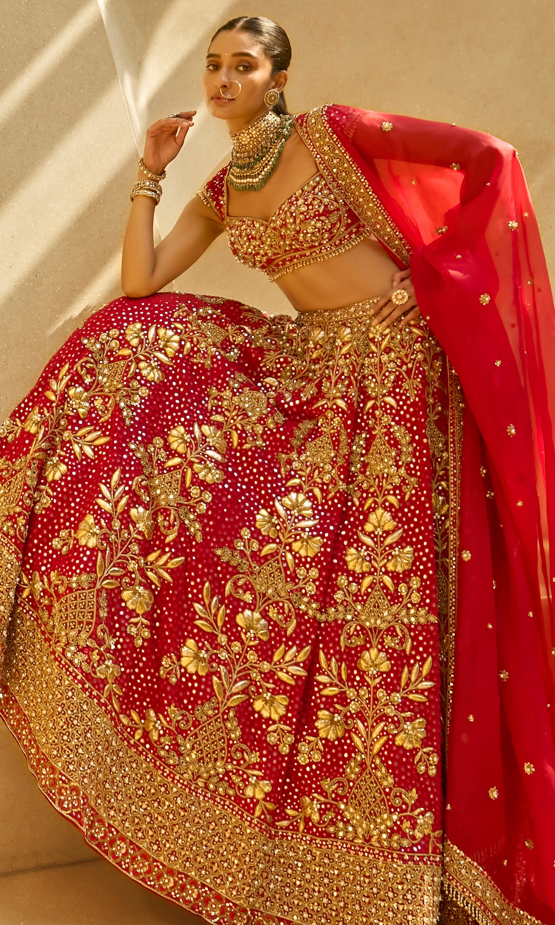 Crimson Bridal Lehenga Set