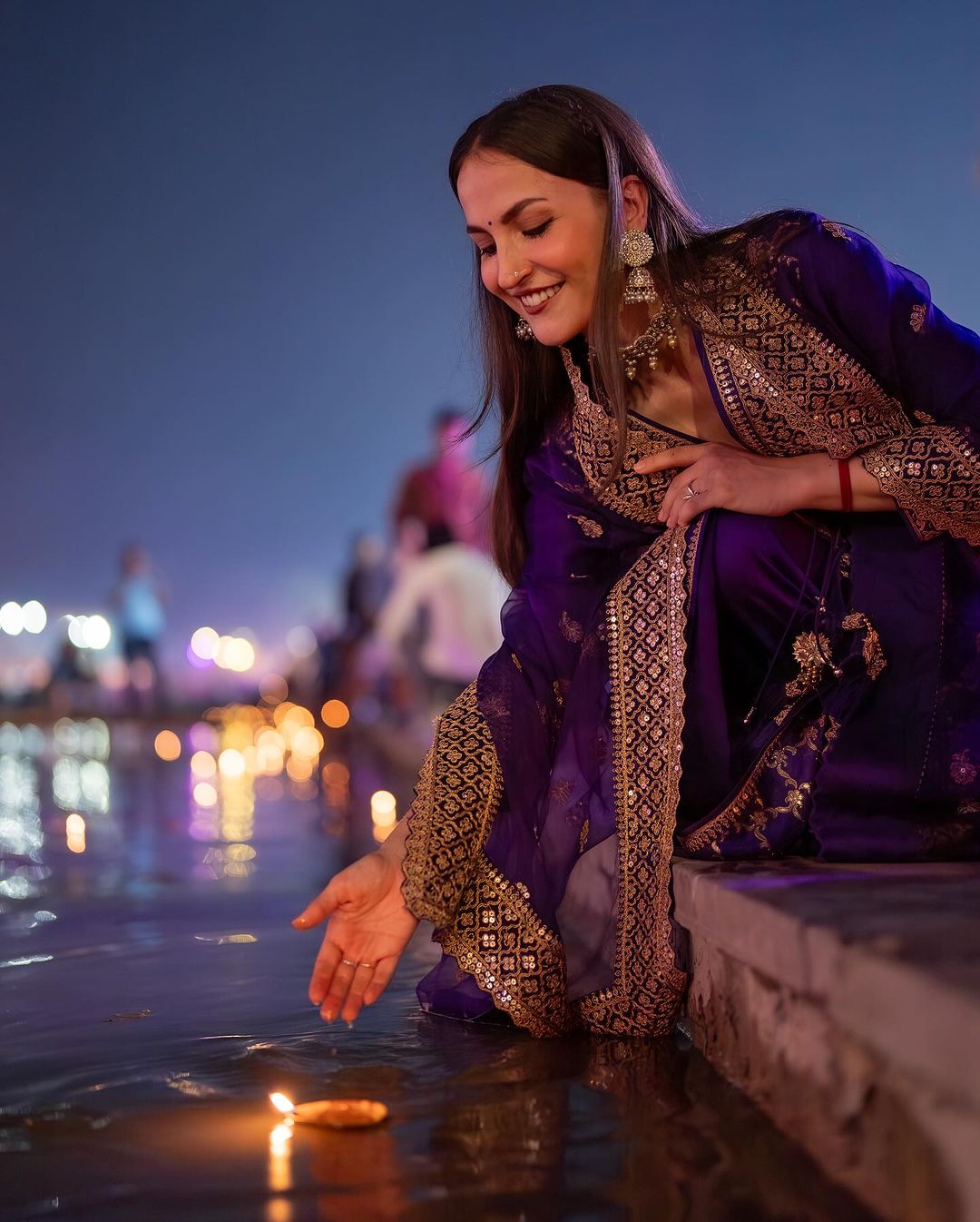 Marigold Brocade FO Set with Churidar-Elli AvrRam