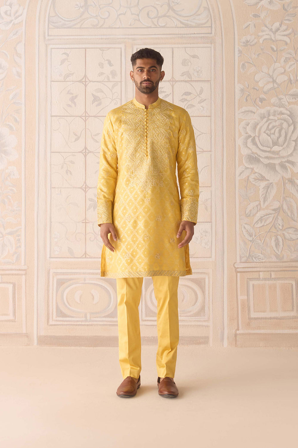 Maize Yellow Kurta Set.