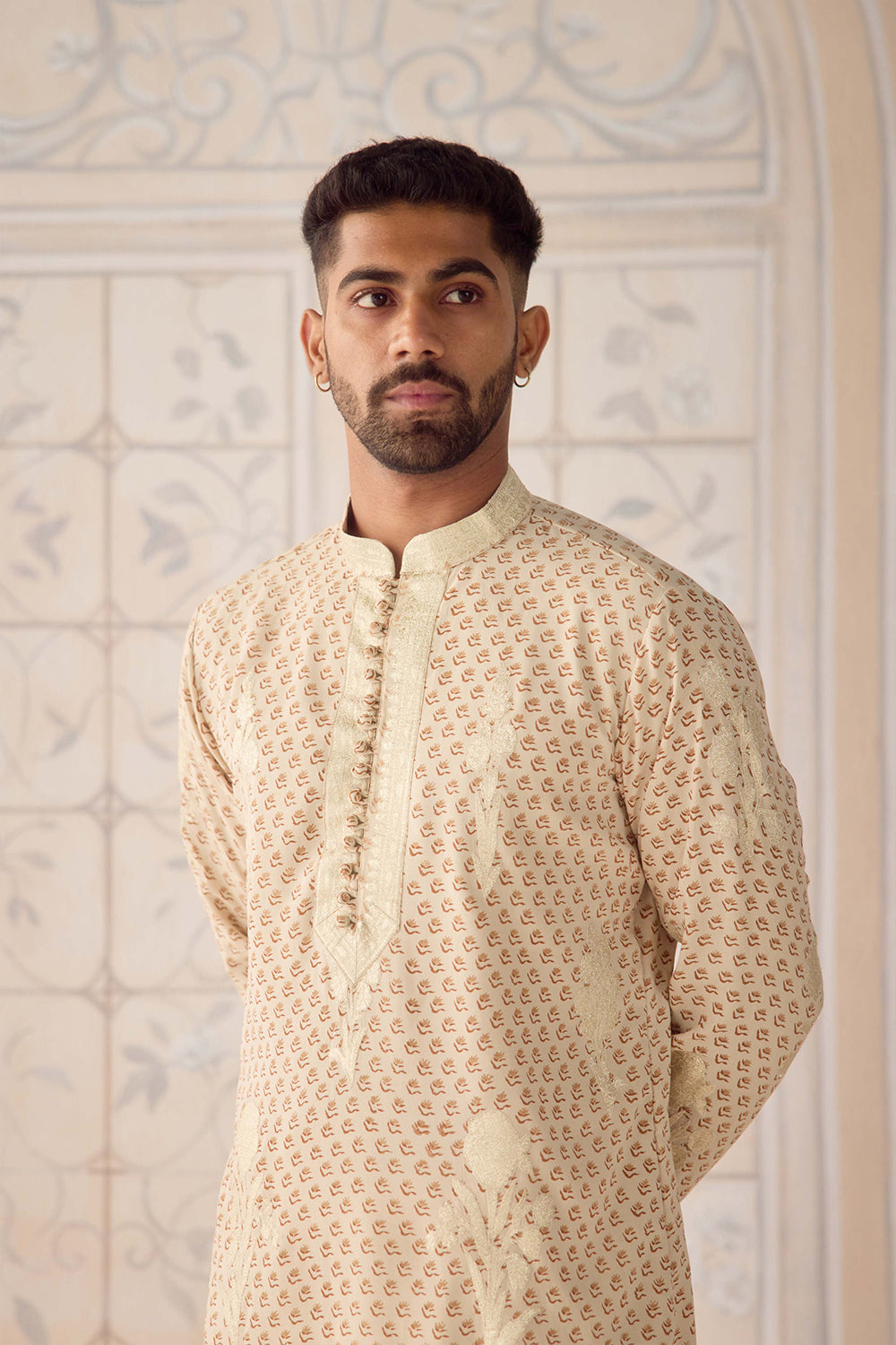 Antique White Kurta & Waistcoat