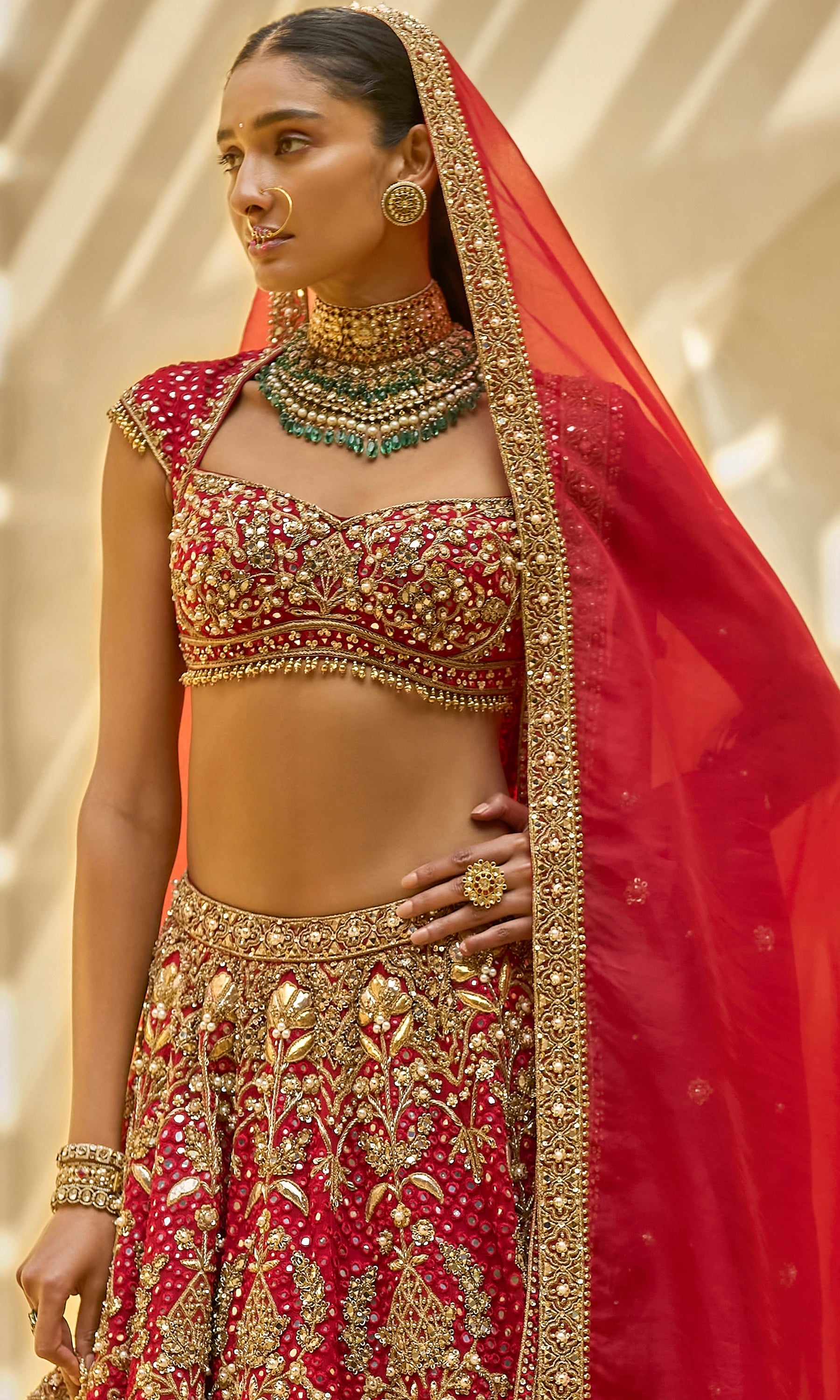 Crimson Bridal Lehenga Set