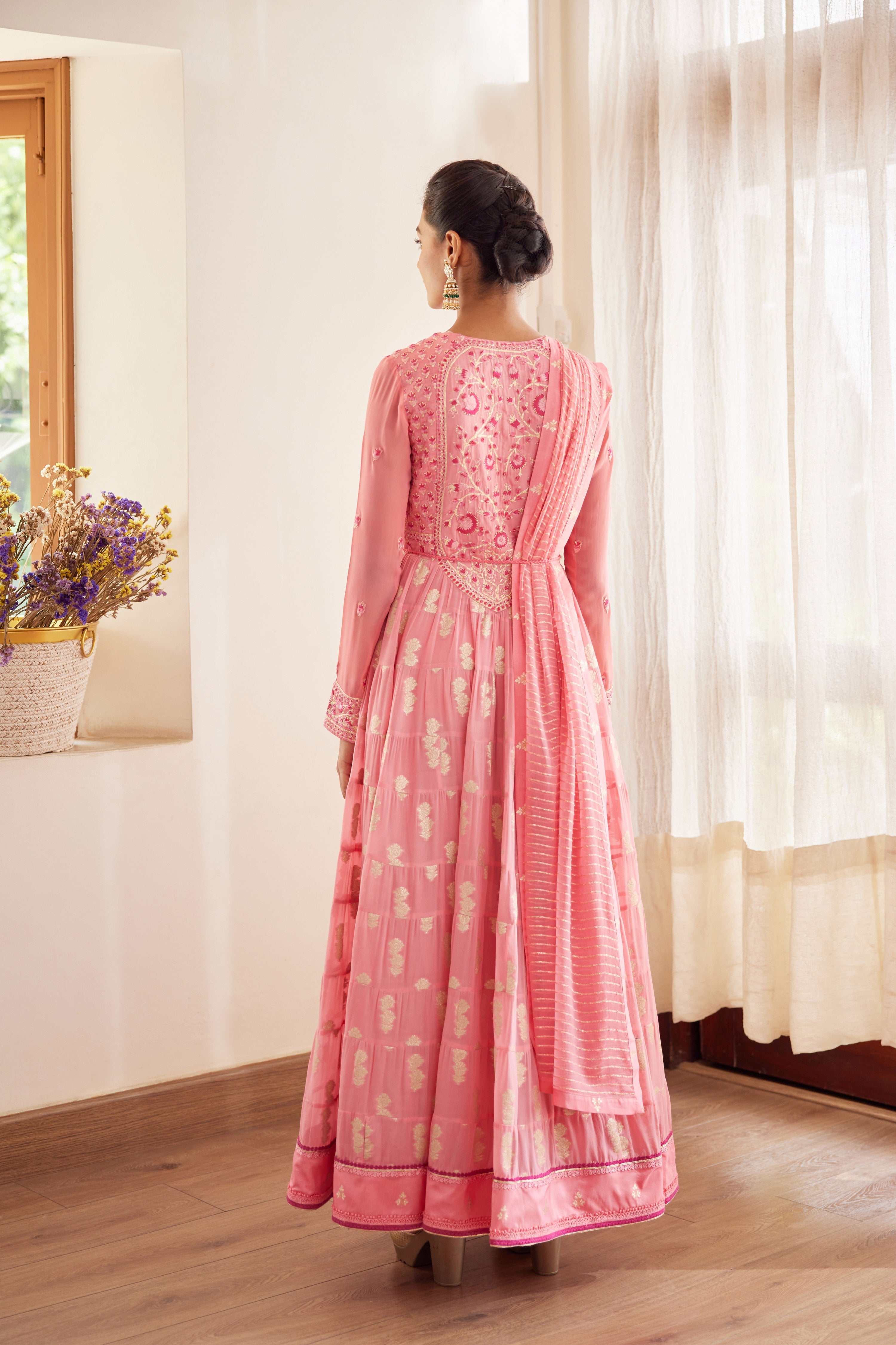Rose Pink Anarkali Set