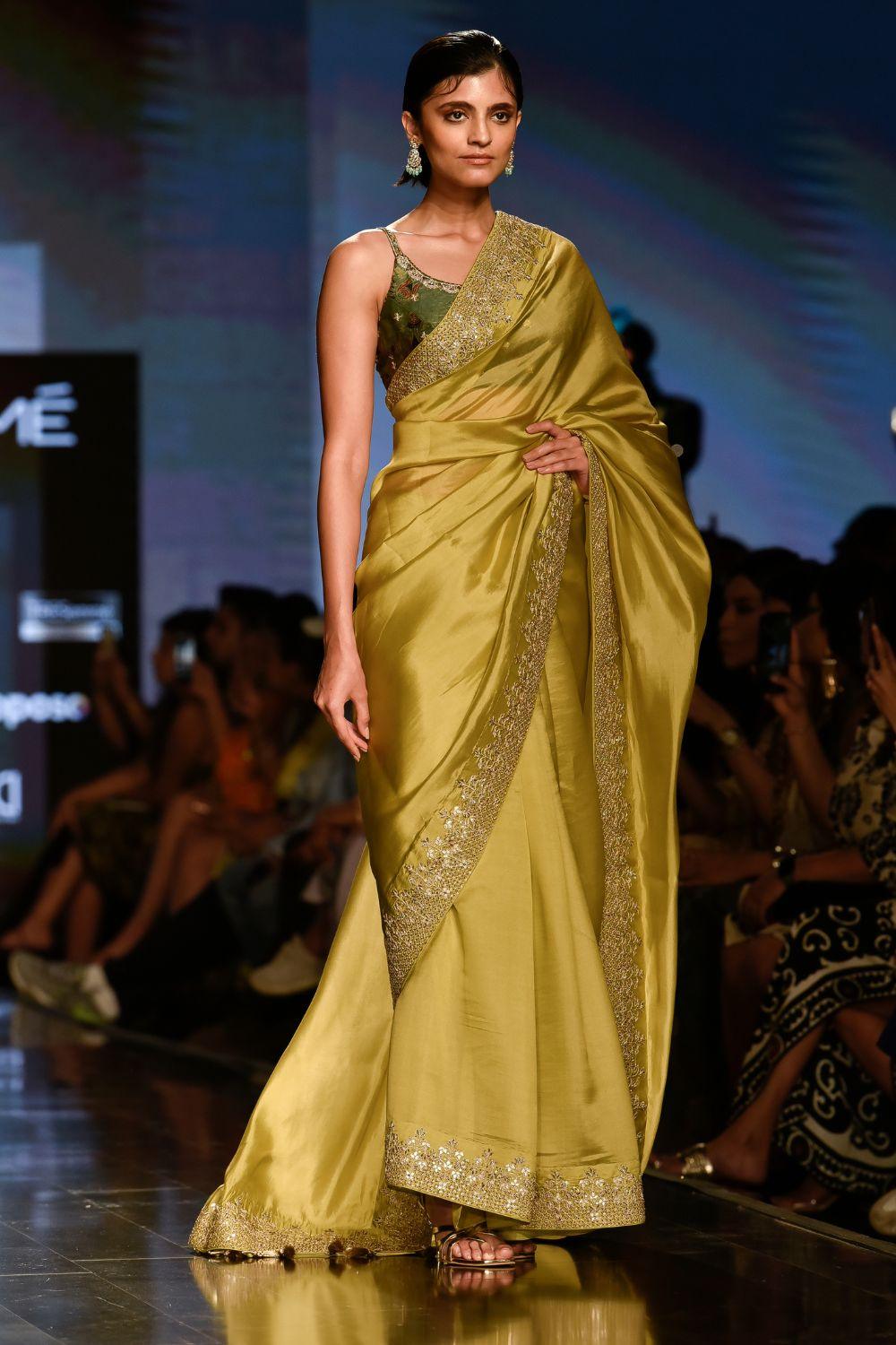 Dry Heena Green Saree Set