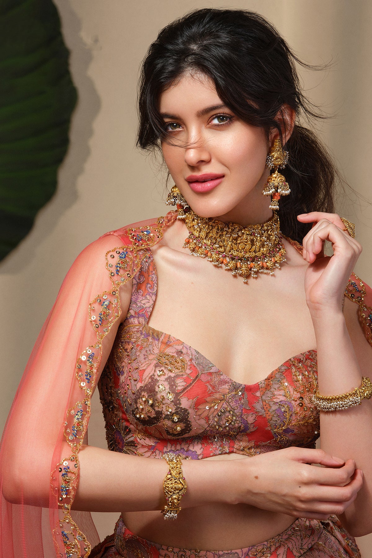 Shanaya Kapoor In Kanika - Red Satin Organza Lehenga Set