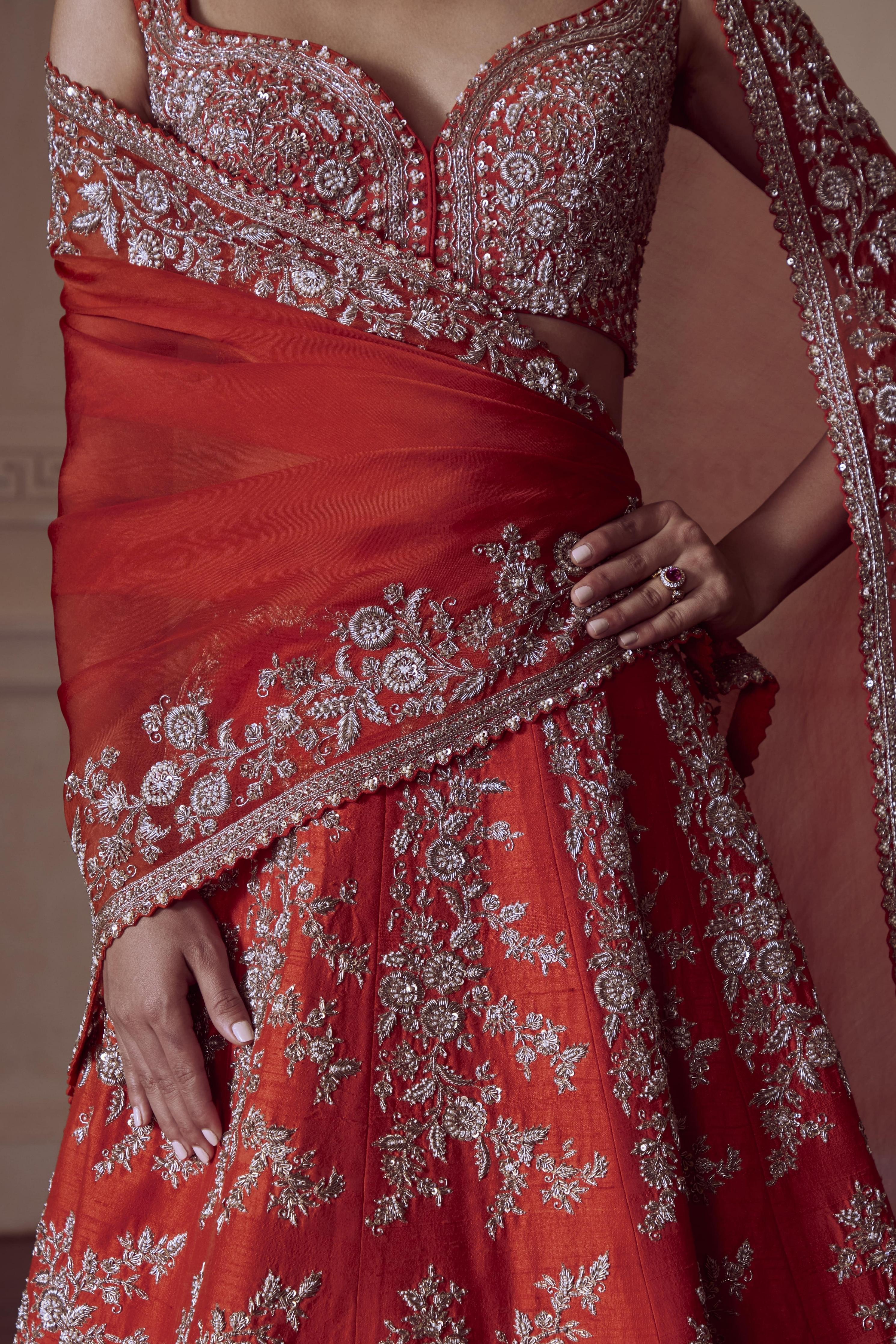 Pearl Flower Bunch Lehenga