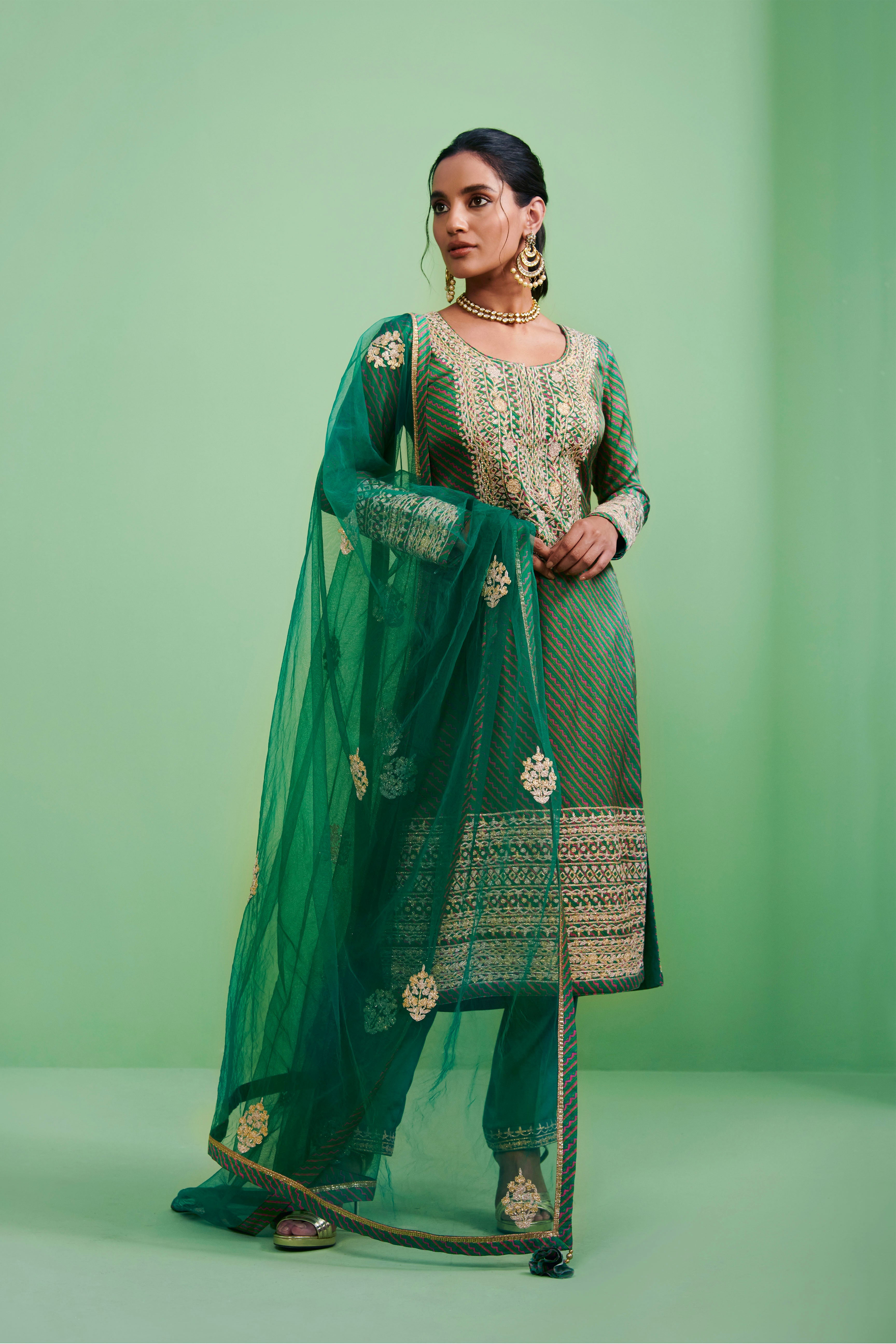 Green Kurta  Set