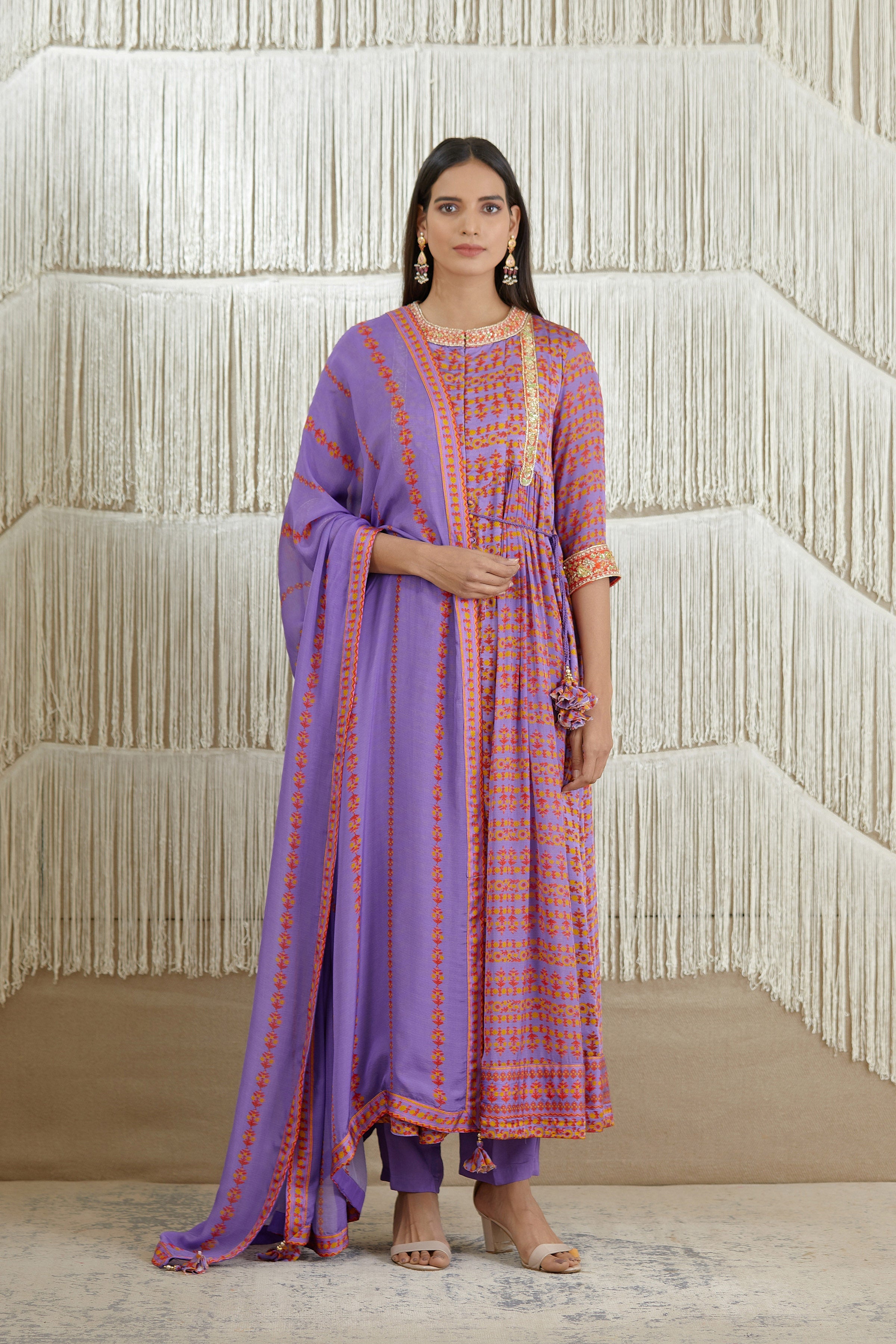Purple Anarkali set
