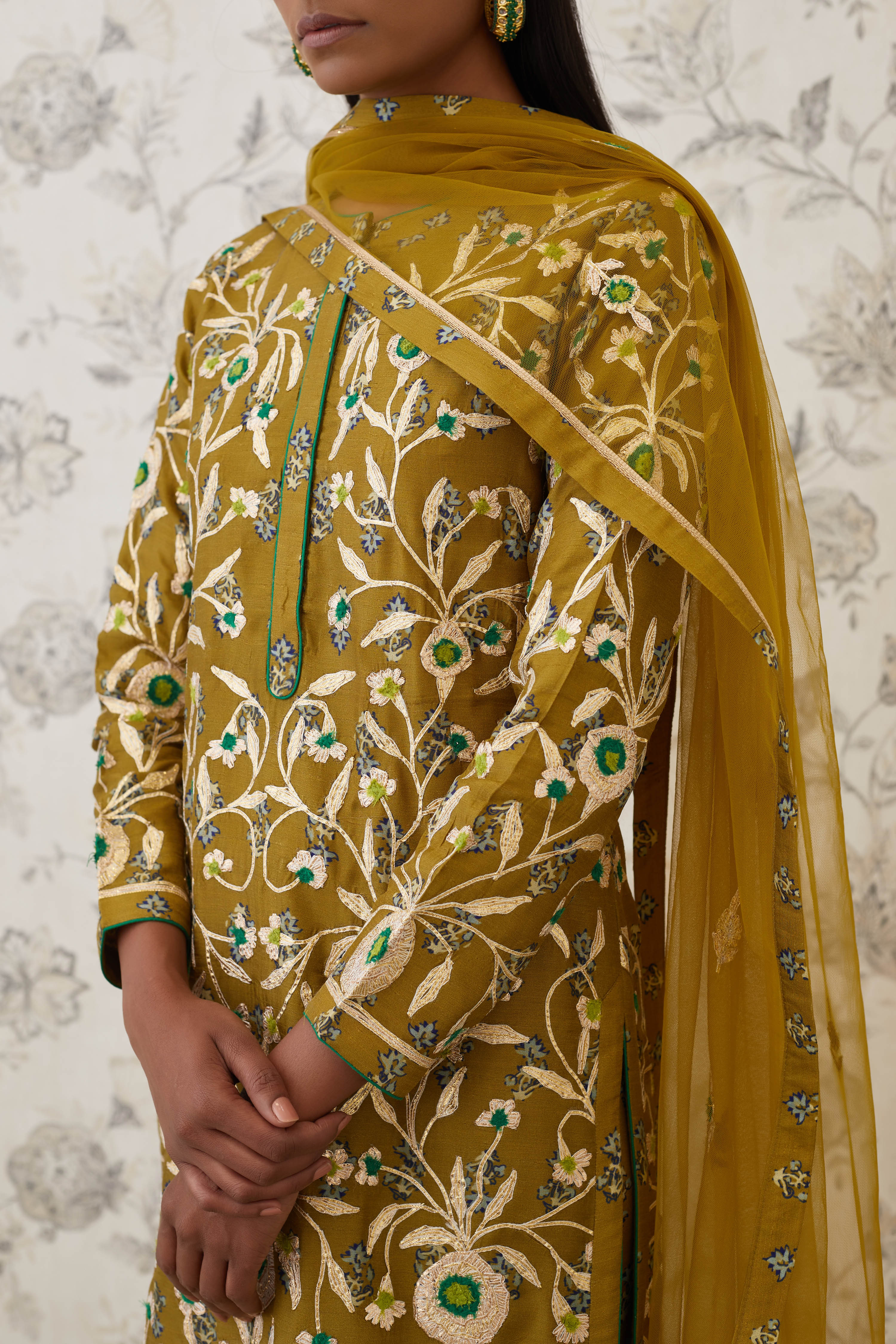 Olive Kurta Set