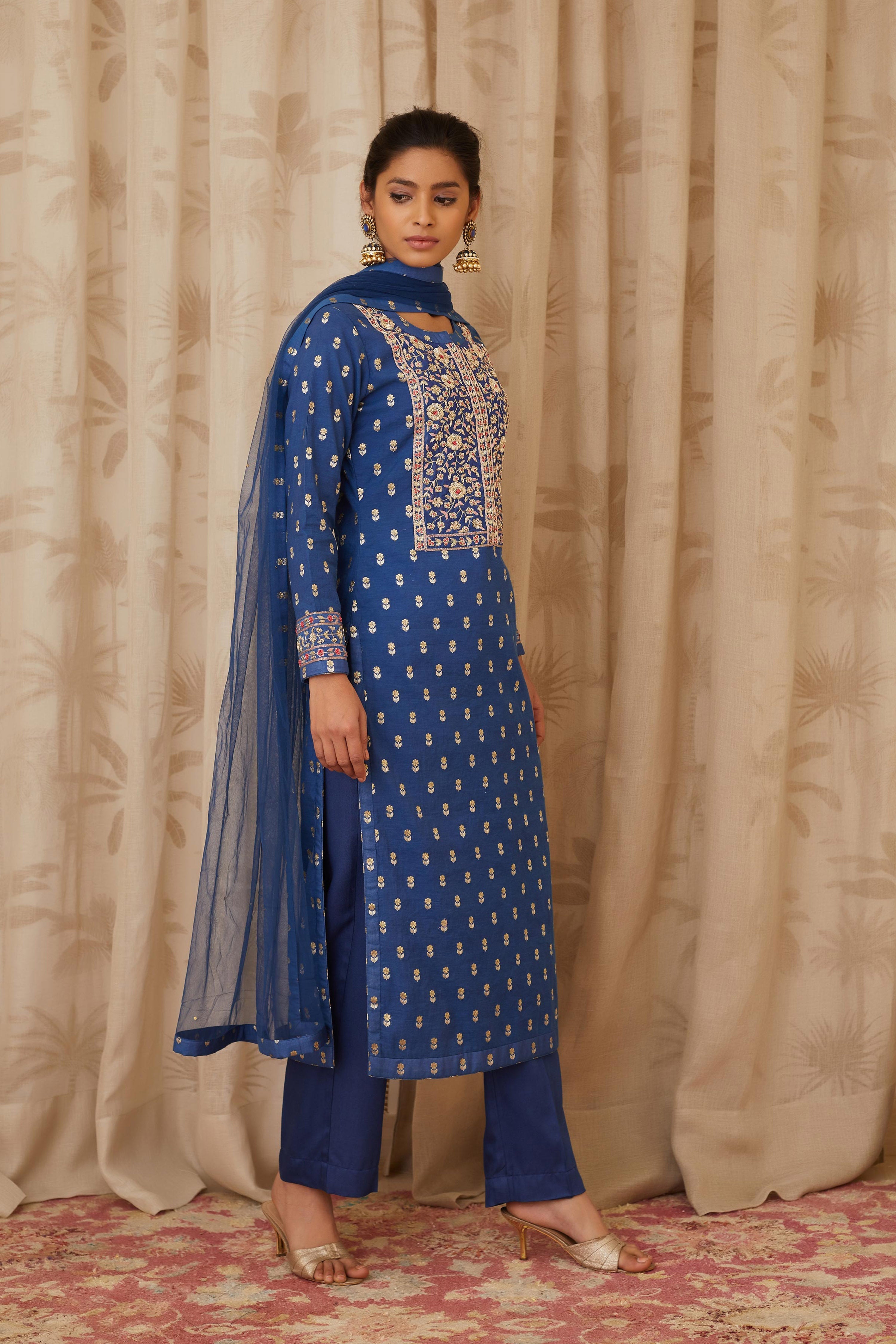 Royal Blue Kurta Set
